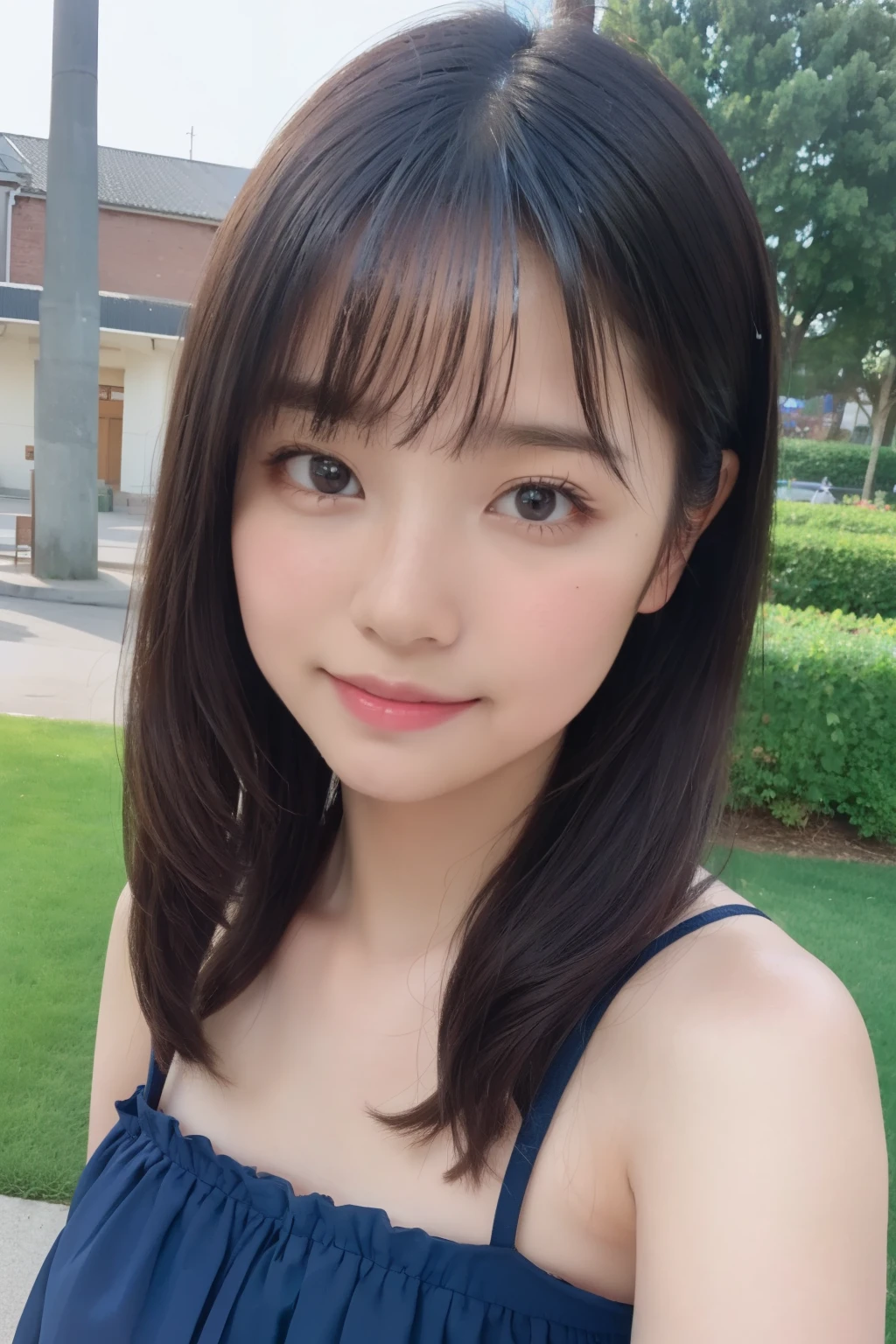 (((medium shot))), two girls, pretty girl、, smile, summer mini dress、Happy, cute eyes, 8k, masterpiece, anatomically correct, high detail, high quality, High resolution, 最high quality, 16k,