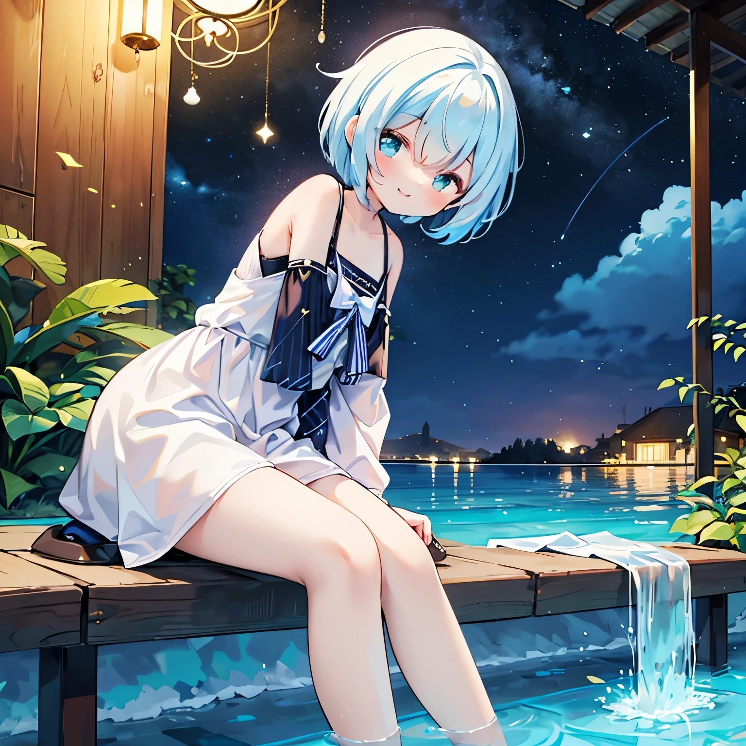 Best image quality, hot spring, satin, ""White underwear"", sit, Spread your legs, Rainfall, ""woman"",