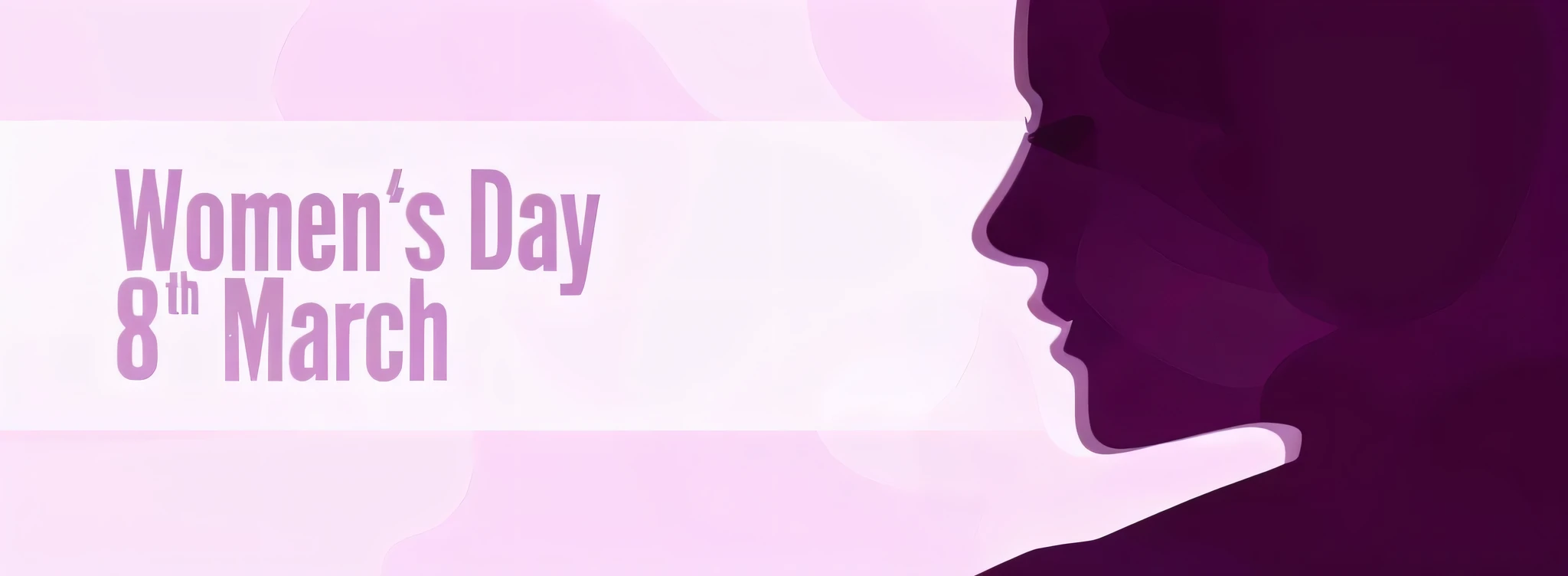 arafed image of a woman's day with a purple background, day, ben - day, in profile, beautiful day, mid day, zee day, mid-day, fine day, good day, banner, modern day, x - day, during the day, day time, detailed face background detail, woman's profile, one day, at day, website banner