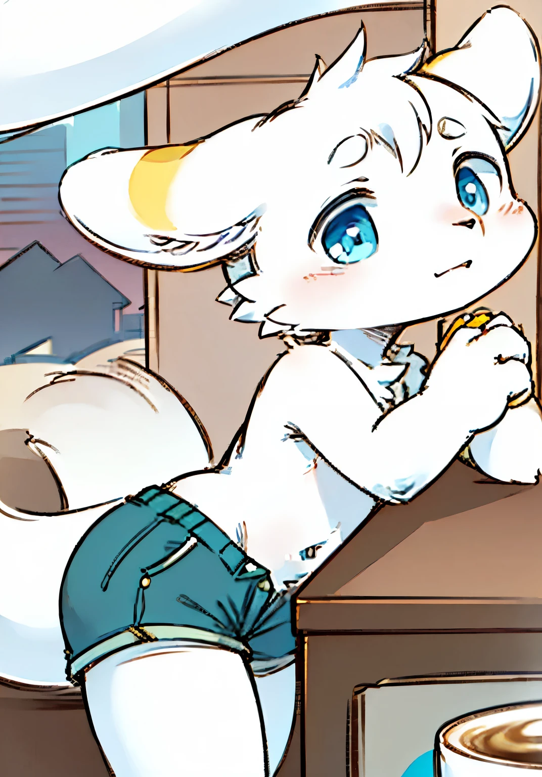 Artwork by raptoral,(scorbunny), (young cub shota),, solo,,(detailed eyes),tuft,intimidate,dominant,seductive,confident,spreading legs,solo,bent over,showing butt () (fluffy Butt) () () (by hioshiru) (by plattyneko) (detailed drawing) () (presenting hindquarters (Ass facing viewer) (safe for work) () (Blush) (looking back at viewer) () (Slim skinny furry) (big fluffy ass) (detailed fluffy fur) (snall erect penis with foreskin) (fluffy small balls) (Sexy detailed anus) (small fluffy bunny tail) (Shota:1.7) (cub:1.5)