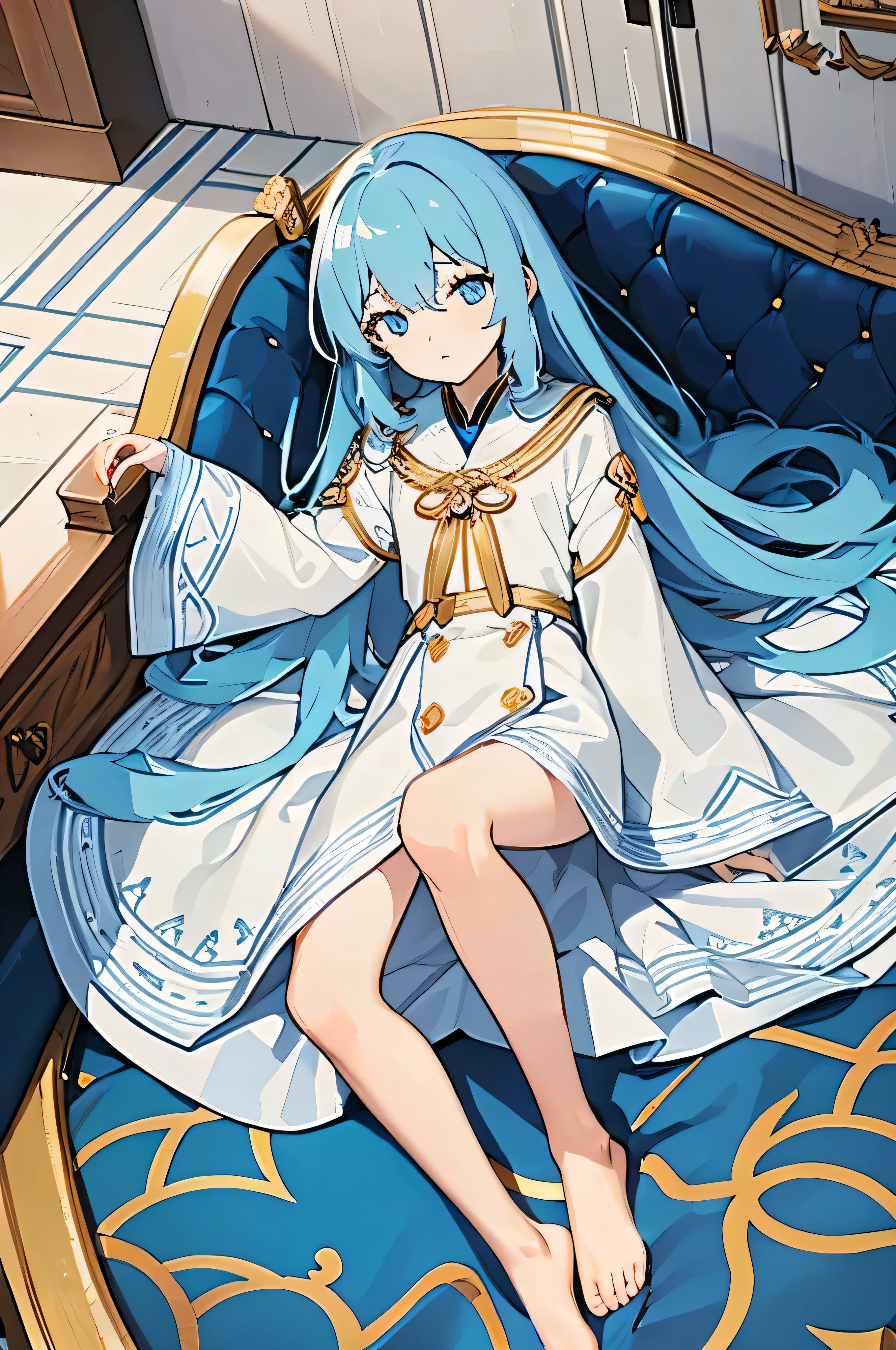 Slender and fair hands,Smooth, White and tender bare feet and legs