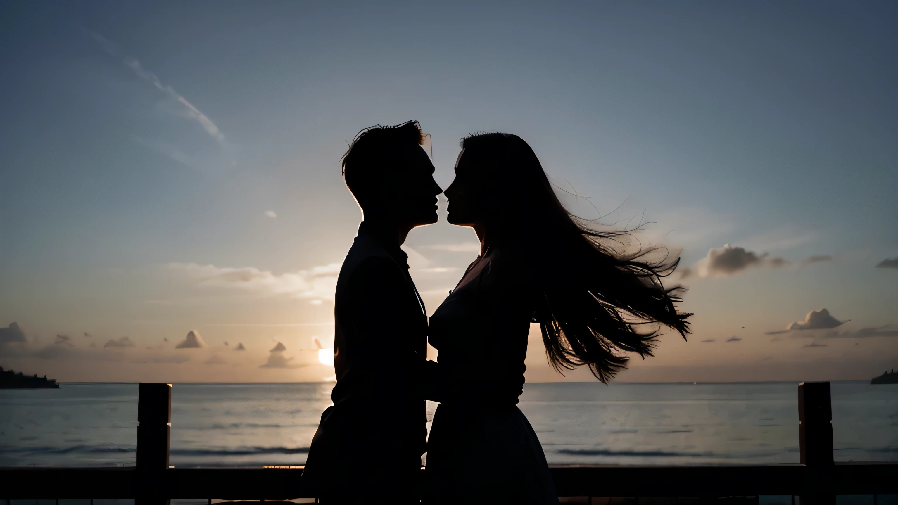 sillouette love couple romantic