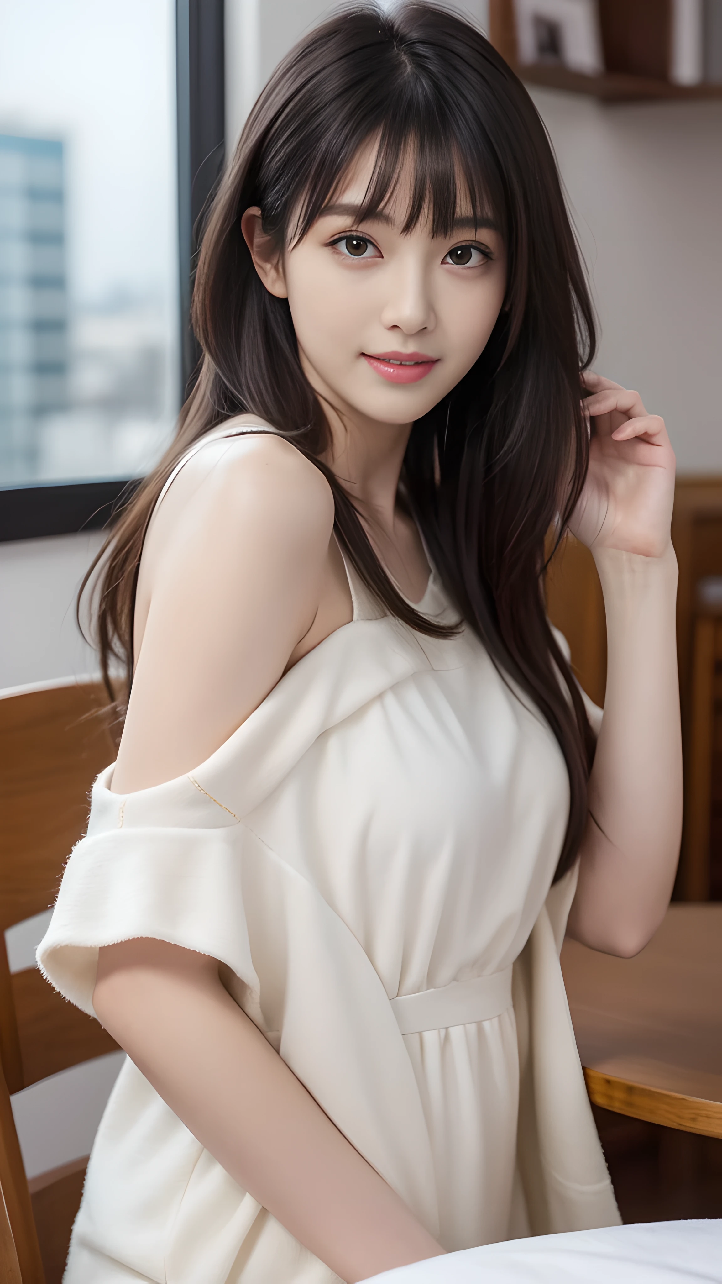 (table top:1.3), High resolution, Super detailed, Highly detailed CG Unity 8k wallpaper, realistic, photo-realistic, RAW photo, beautiful and detailed face, white skin, realistic skin, fine fabric texture, detailed hair texture, perfect proportions, beautiful face, Accurate, anatomically correct, Highly detailed face and skin texture, natural neck length, (beautiful hand air skin:1.2), thin legs, thin legs, fine eyes, symmetrical eyes, light brown eyes, double eyelid, thin eyebrows, (glossy lips:1.4), (goddess smile:1.2),
break,
(classy and cute girl:1.3),
(medium big breasts), (slender body shape:1.2),
(Hair color is random, hair length is random, Hairstyle is random), ((long hair, asymmetrical bangs:1.2)), (upper body shot:1.2),
,bus guide、night、cold winter season、nice random place、outside、The presence or absence of a hat is random..、Random outfit with random colors, but、that dress is so sexy、male