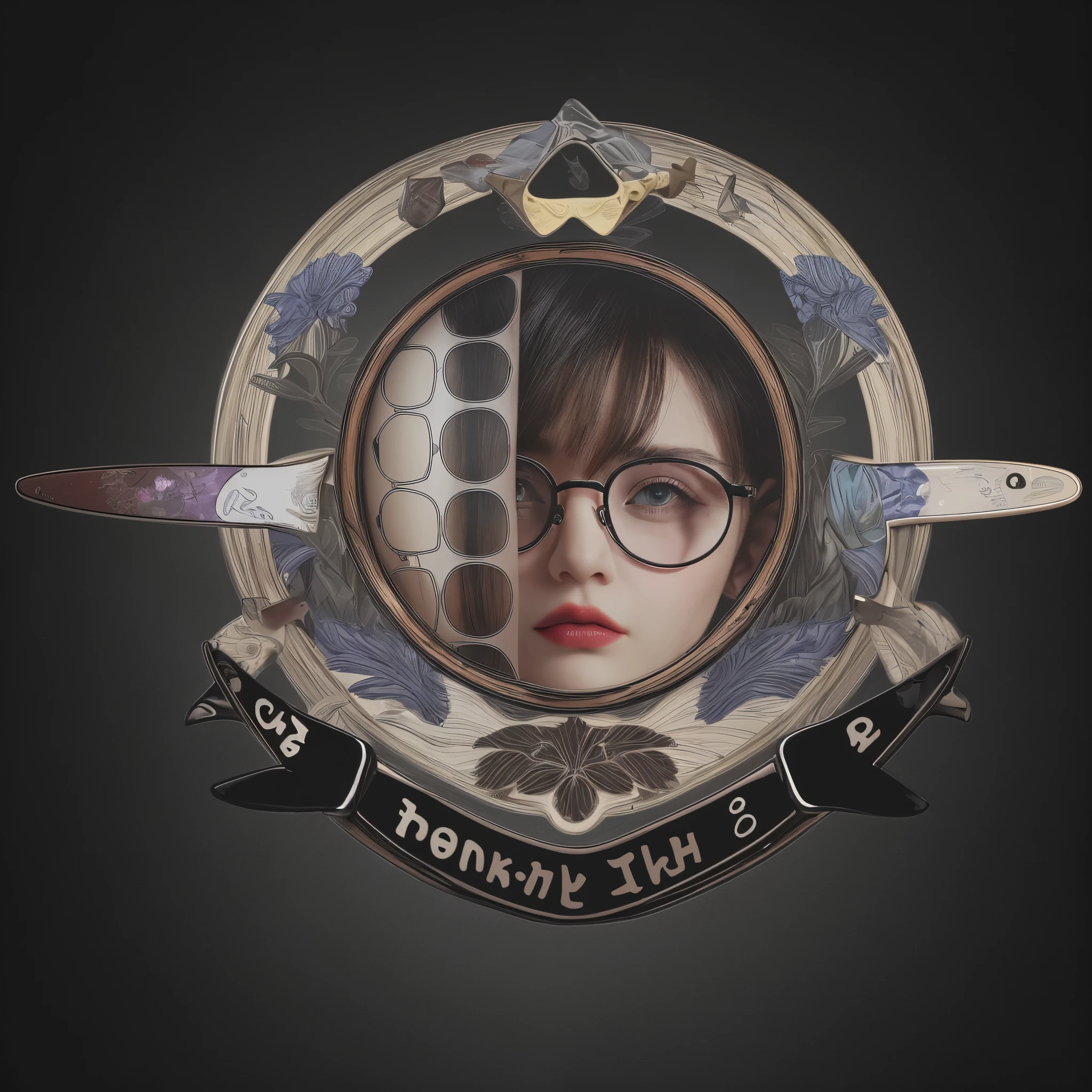 The pattern in the middle is a pair of glasses