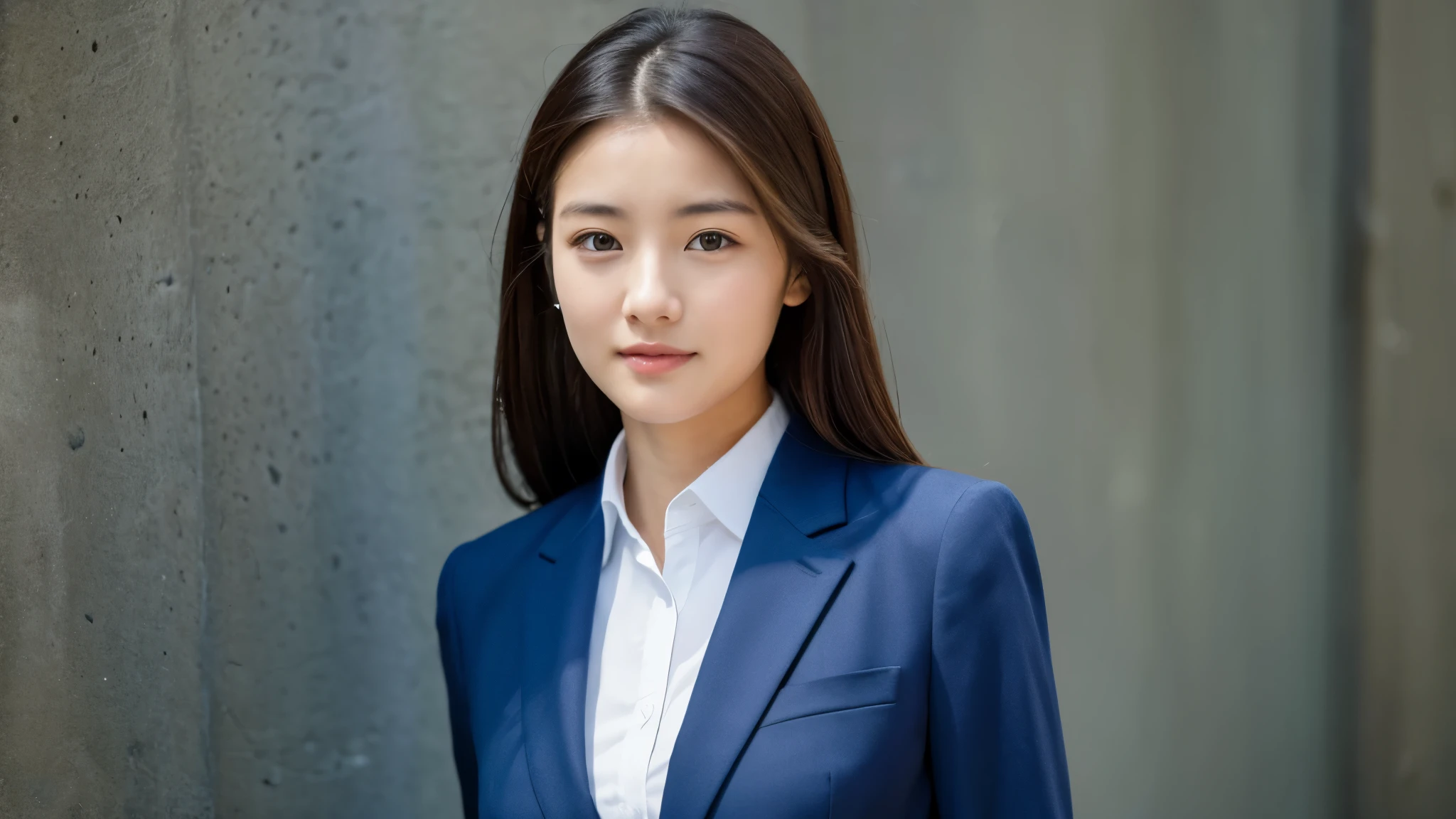 Top quality, beautiful woman, 0, facing the front, looking at the camera, professional woman, suit, big