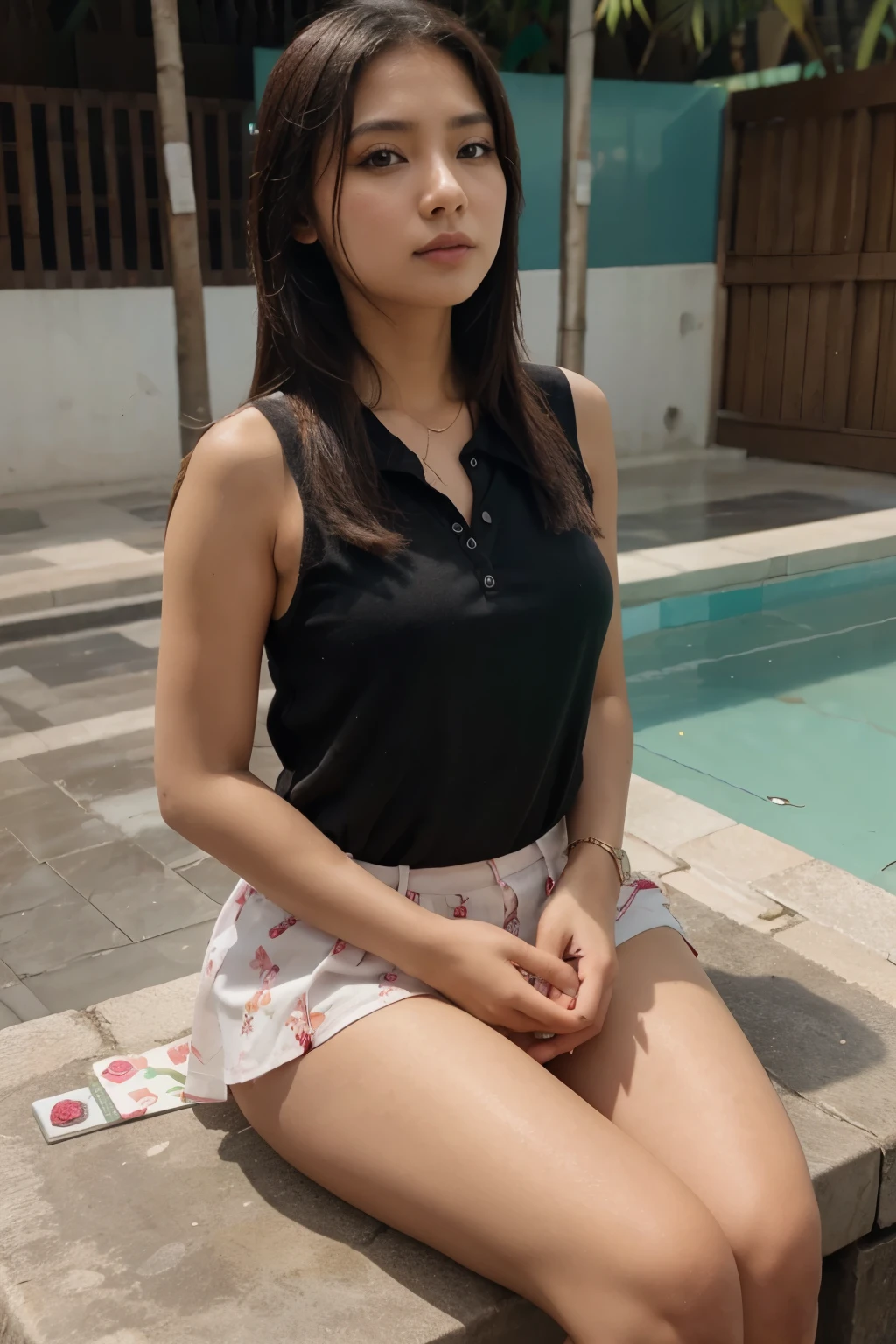 Buatkan saya gambar perempuan yang di sedang di gelitiki ketiak nya
