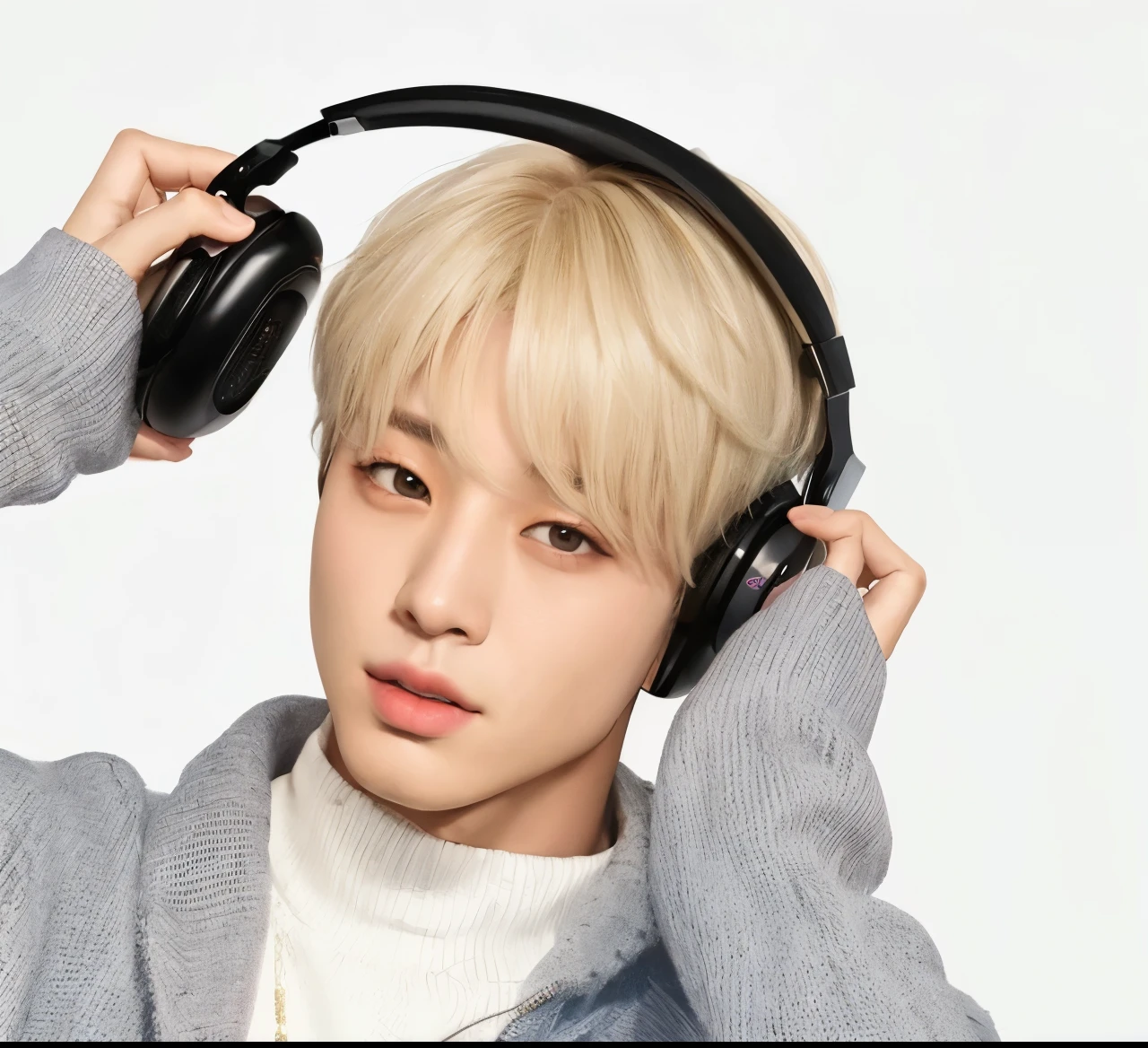arafed image of a boy com fones de ouvido on his head, Jimin, park Jimin, Jimin\the full lips, accurate Jimin face, Kim Doyoung, com fones de ouvido, ele tem fones de ouvido, com fones de ouvido, Jimin\o nariz grego, hyung tae, BTS, Jungkook, Jimin\the right eyelid is swollen, Retrato de Jossi do Blackpink