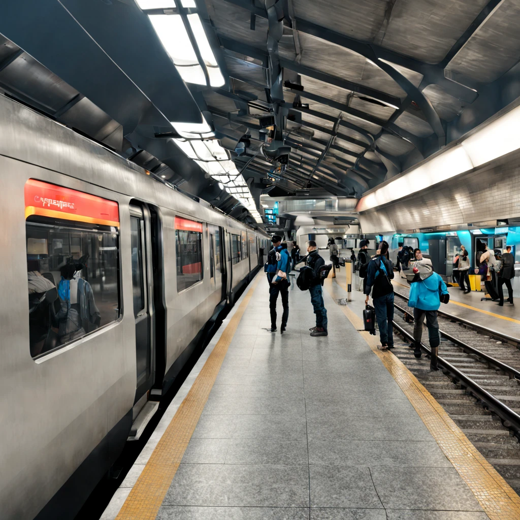 (best quality,4k,8k,highres,masterpiece:1.2),ultra-detailed,(realistic,photorealistic,photo-realistic:1.37),steam punk,a luxurious Train Station,spotlessly clean,several steam punk entertainment gadgets are present,golden steam-powered machines,exquisite clockwork mechanisms,elaborate brass gears and cogs,steaming pipes and valves,ornate Victorian architecture,impeccably polished marble floors,vintage leather-upholstered seating,gleaming crystal chandeliers,elegant top hats and corsets,curved wrought-iron staircases,copper-clad ticket booths,an opulent waiting lounge with plush velvet seats,an old-fashioned ticket conductor standing at the platform,steam-powered trains arriving and departing with a majestic hissing sound,couples in elegant attire waiting to board the train,a sense of excitement and anticipation in the air,beautifully painted vintage train carriages,puffs of steam billowing from the engines,strategically placed gas lamps casting a warm glow,sounds of clinking tea cups and laughter from a nearby café,vivid colors of rich burgundy,deep emerald green,and shimmering gold,all perfectly illuminated by the soft natural light streaming through large stained glass windows,captured in a timeless moment of Victorian elegance and steam-powered marvels.