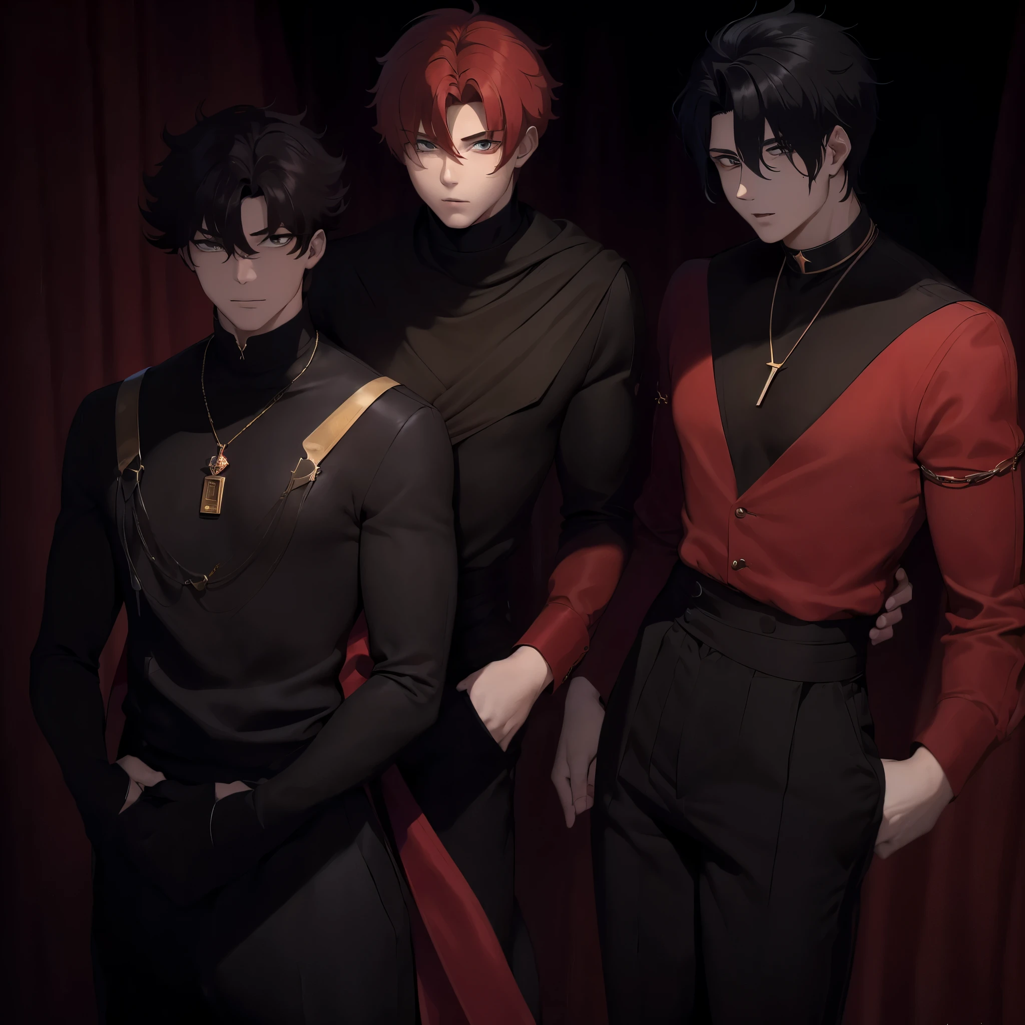 A 17-year-old young man named Leo is known to be arrogant and intelligent. He wears red and black clothes. He has fire magic and a pendant in the form of a red stone around his neck. His eyes are red and his hair is black and of medium length. He is considered a little handsome according to Leo's knowledge of the Middle Ages.