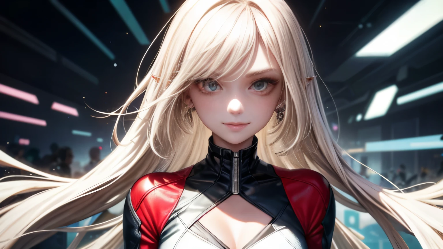 (master part, best quality), ((1girl, (Mature female) cabelos longos), (pupilas em forma de estrela, +_+, symbol-shaped pupils, olhos brilhantes), (orelhas de gato, boca aberta)), (Olhando para o Viewer, Sorriso leve, fora do ombro), (abstrair, fundo multicolorido, Resumo Antecedentes, chromatic aberration), Vampiro, sangue no rosto, sangue nas roupas, Asas de morcego