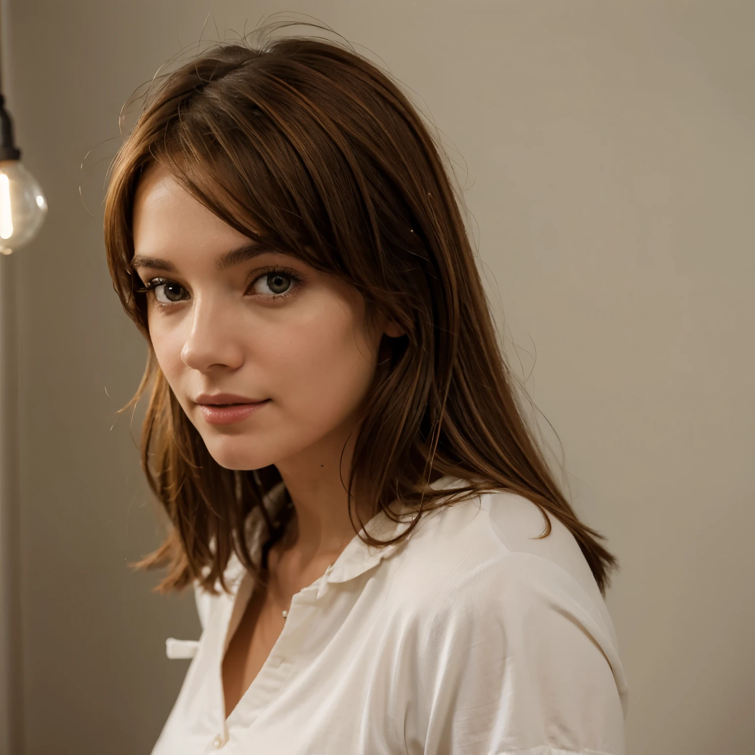 Angel with light brown hair