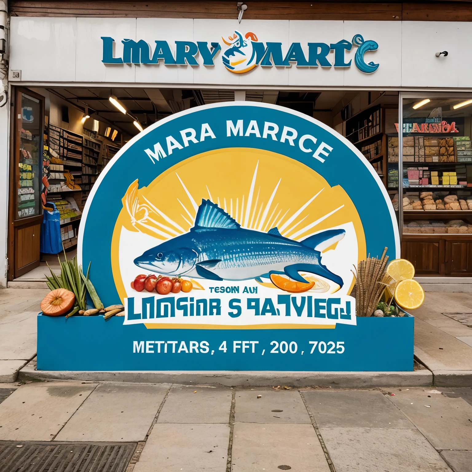 Logo para tienda de mariscos llamada "Mararket"