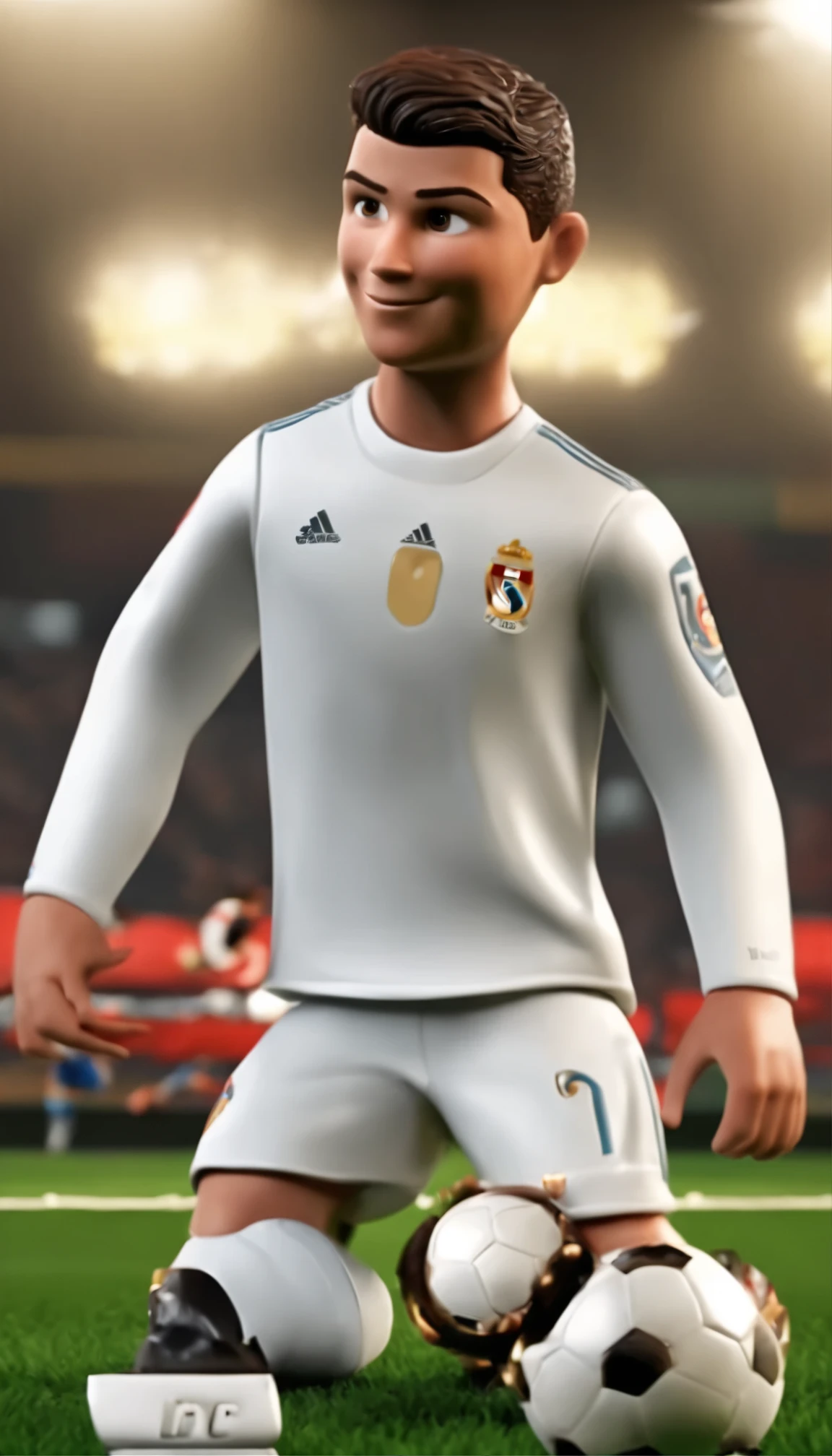 Cristiano Ronaldo , (Pixar Style) (masterpiece:1.2) (bokeh) (best quality) (Detailed skin) (detailed texture) (10) (clay) (Cinematic lighting) ( sharp focus)