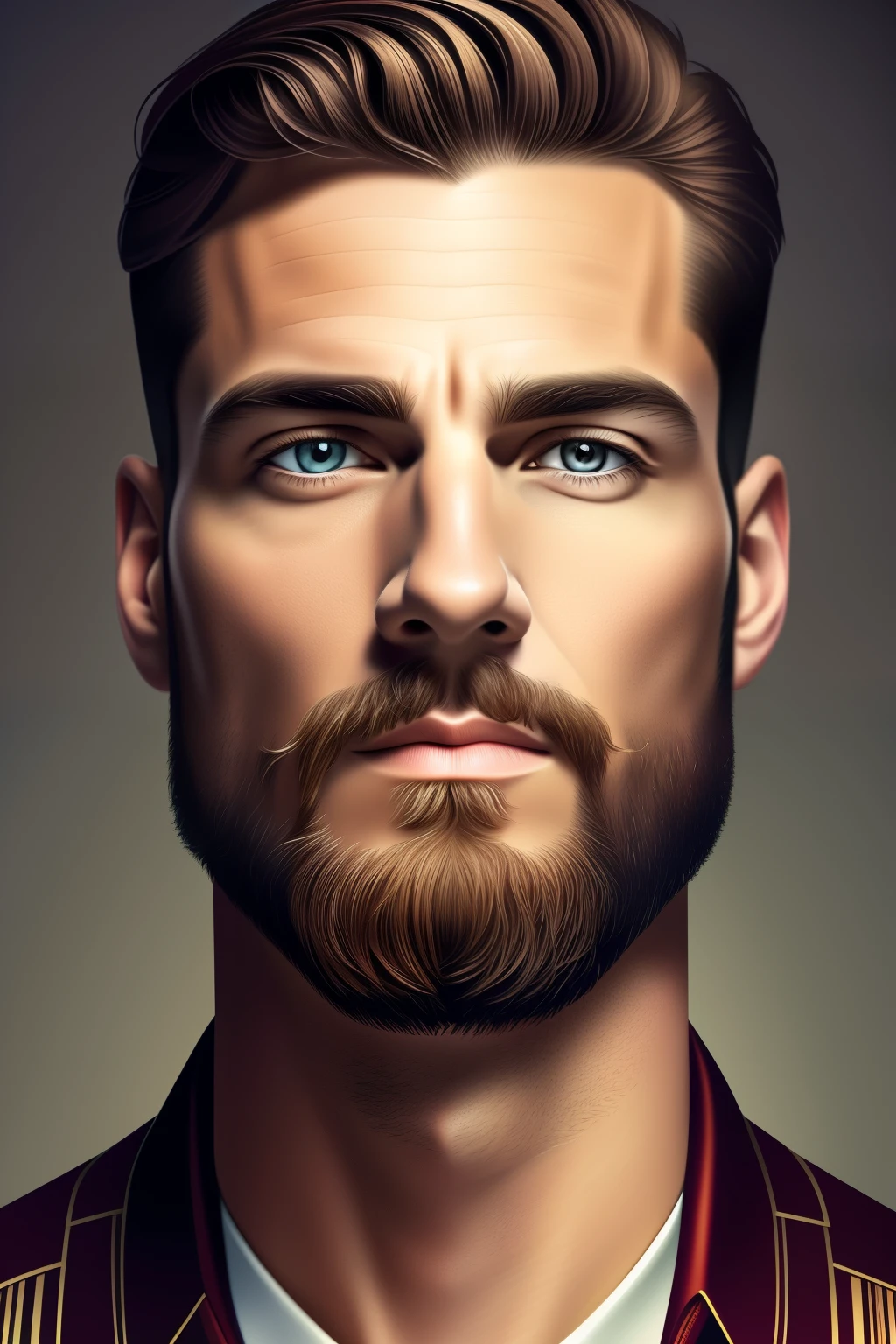 A high-quality, realistic vector illustration of a man in Art style, 8K resolution. The intricate details and lines highlight the man's distinct features, bringing the portrait to life in stunning clarity. With each curve and angle perfectly defined, this illustration encapsulates the true essence of the subject.