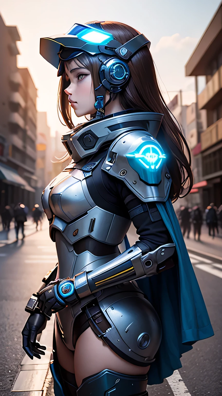 mech  suit,standing,glamor,looking at viewer,Original Picture,water drop,Bell,best quality,Model Phase 0.4,Film Lighting,8K HD,(Highly detailed:1.1),Vivid Colors,Fine Detail,Photo real,masterpiece,best quality,Amazing,finely detail,cinematic lighting,RAW Photo,8k Ultra HD,High Quality,8k,intricate detail,realistic light,photo reality,(looking at viewer),(Model stage:0.4),Bell,Scarf,Pearl,Bell,a girl,light smile,