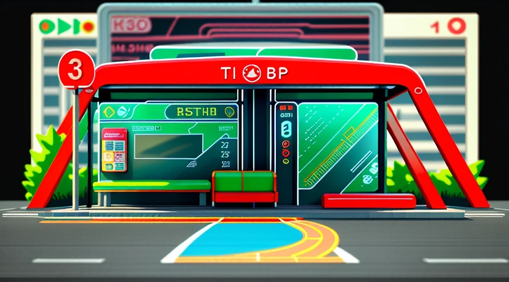 isometric style,120 degrees accurate,Poly Art,by the road,There is a bus stop,there are many cards, The three license plates in the middle, electronic signage, Super detailed,Super detailed,Super detailed,Super detailed,Super detailed,3D stylized scene