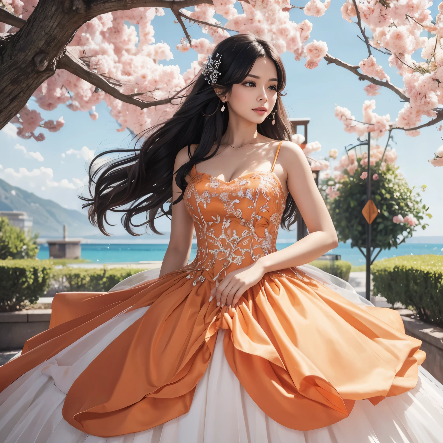Erase this part Make the dress orange