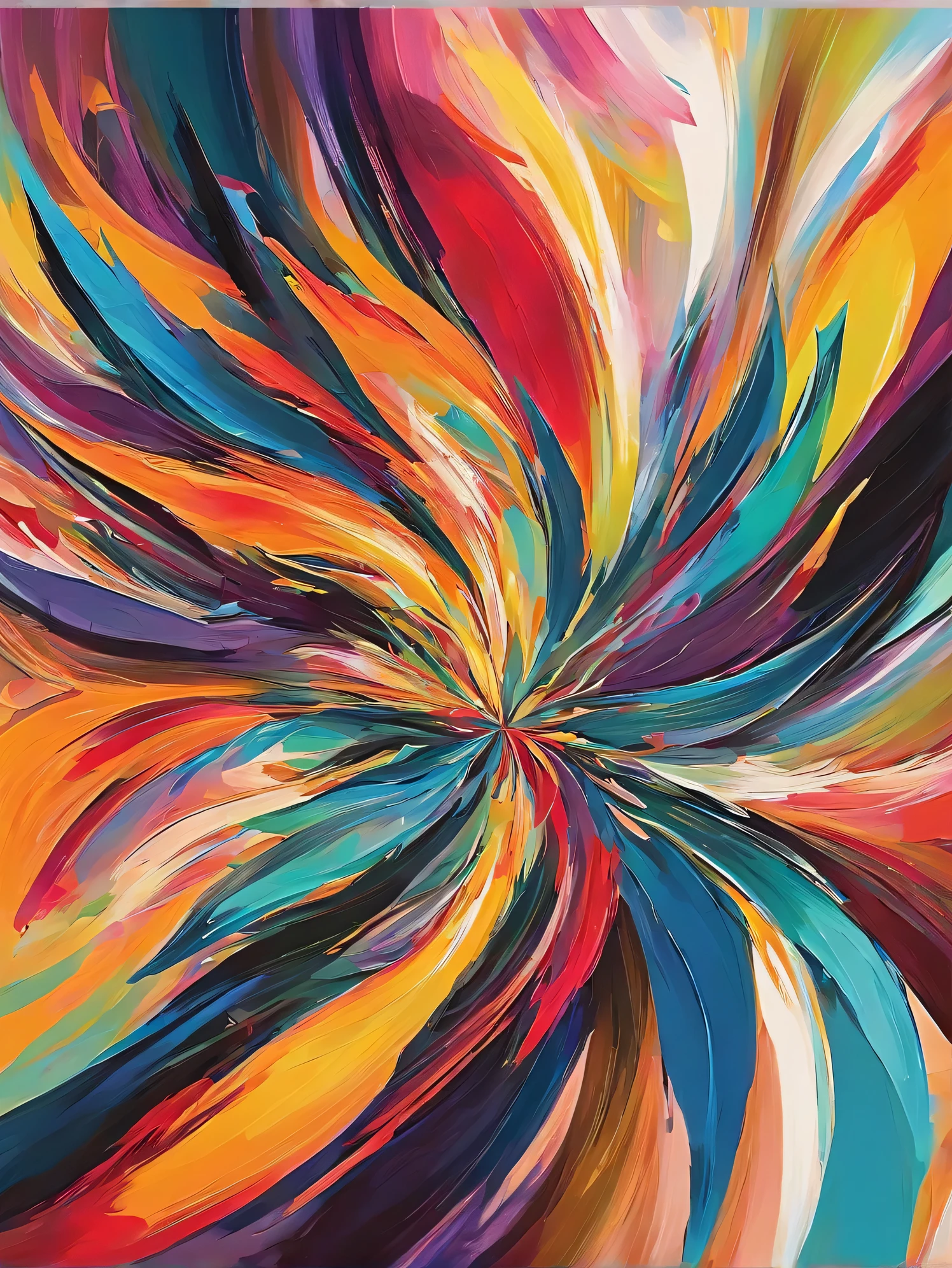 Create a fascinating work of abstract art using oil brush strokes.. Unleash your creativity and let abstract expression flow onto the canvas.. Experimenta con formas, Lines and colors to build a composition that challenges perception and invites reflection.. Don&#39;Don&#39;t limit yourself to figurative representation., but it seeks to transmit emotions and sensations through the interaction between visual elements.. Usa negrita, gestural brush strokes to add texture and dynamism to the work. Let your intuition guide the creative process as you explore the vast and exciting world of abstract art..