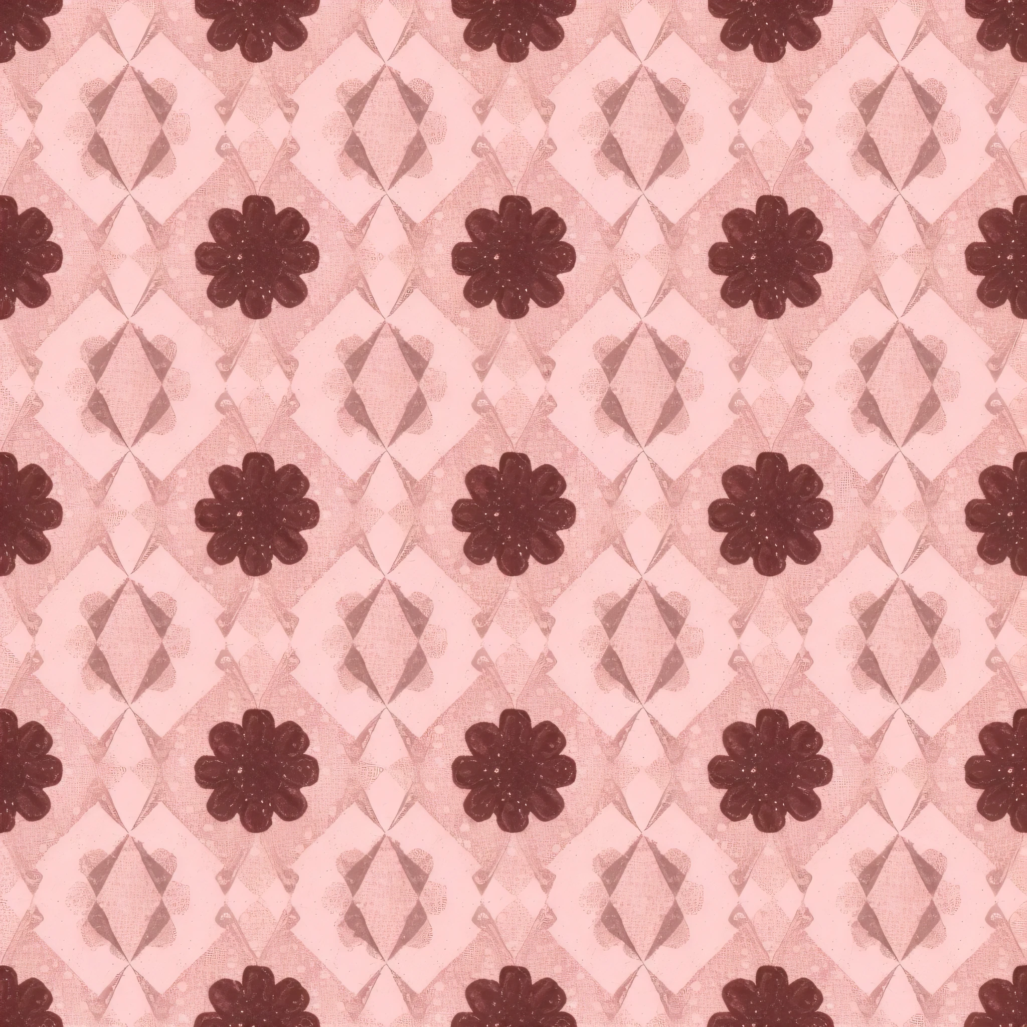 a close up of a pattern of flowers on a pink background, patterned background, seamless fabric pattern 8k, wallpaper pattern, delicate patterned, repeat pattern, wallpaper design, tileable, floral pattern, flower motif, background full of brown flowers, floral wallpaper, background with complex patterns, pink background, on a pale background, repeating pattern, pink zen style, detailed patterned background