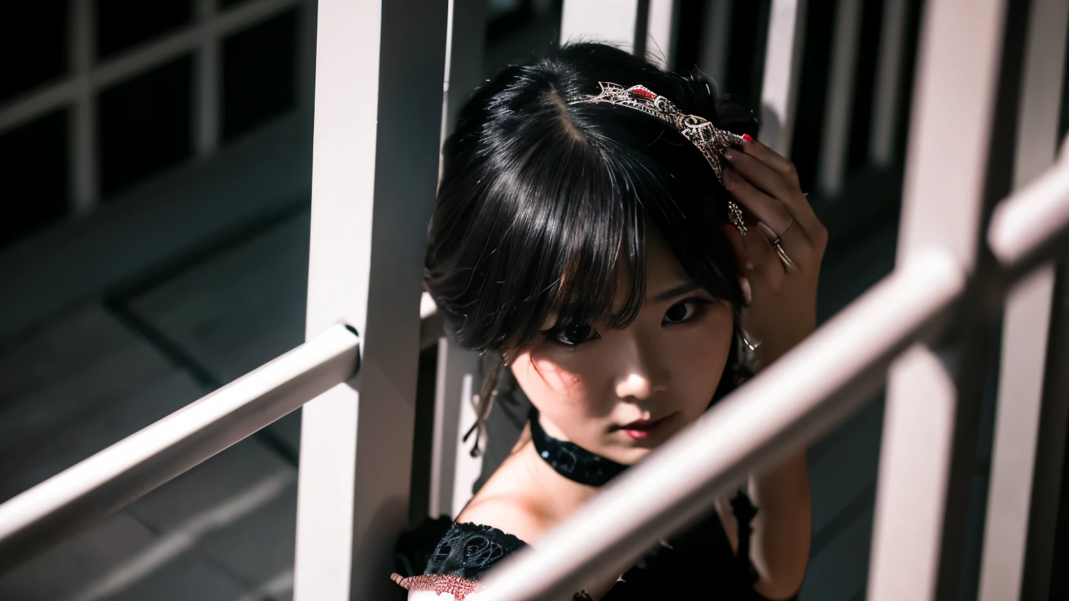BDSM, Shibari, Lock, Dark, Romantic, Milf, Black Hair, Submissive, High Details, HD, High Resolution, Masterpiece, 4K