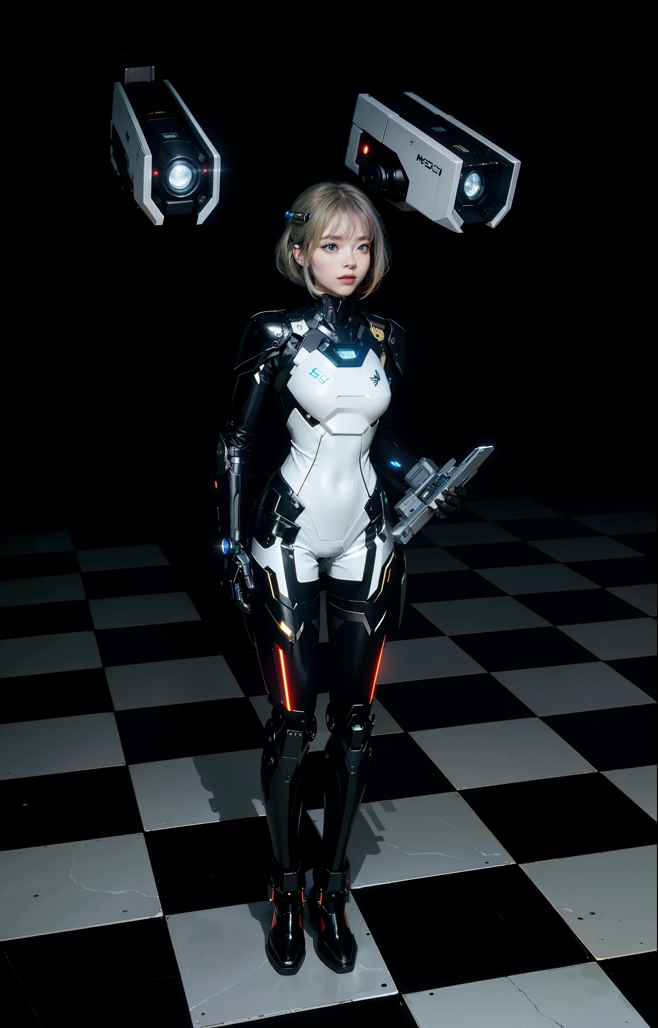 best quality,gold jewelry,fairy skin,(every time :1.2),Everlasting,super detailed,actual,high quality,lighting,Ray tracing,ultra high definition,upper body, Future Iron Man mecha，Film shooting，Battery，Launching equipment，large caliber artillery，Rostland 8k，Mecha Cyber Armored Tank Girl,Wearing a cyberpunk stamina helmet，Wearing a glowing space helmet，High-tech motorcycle helmet，Has a breathing light，The armor of the future shines，Armed electromagnetic gun，Mecha style，