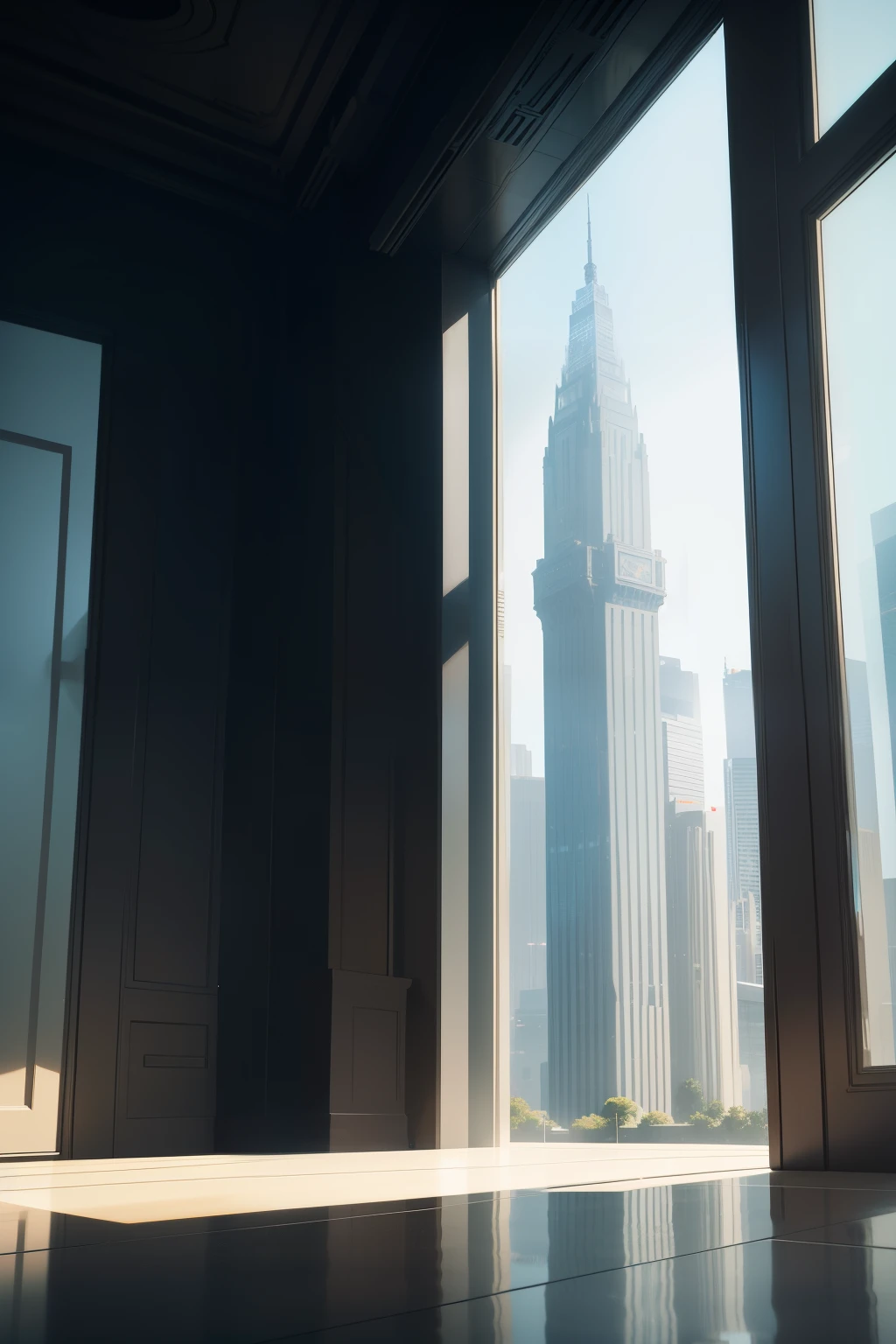 Wide shot of Avengers Tower, towering high with a panoramic view, 8k resolution in unwavering clarity, rendered in Unreal Engine for an ultra-realistic experience, brought to life through Octane Render's photorealistic capabilities. The cinematic lighting illuminates each intricate detail, casting volumetric lighting and accent lighting to accentuate the technological marvel's textured exterior. The creative use of shadowing and balanced white balance adds to the immaculate technical precision, while high-quality reflections on the glass surfaces bring the scene to life with Pro Photo RGB color accuracy. Ray tracing perfectly captures the gleam of sunlight on metal, adding depth and dimension to