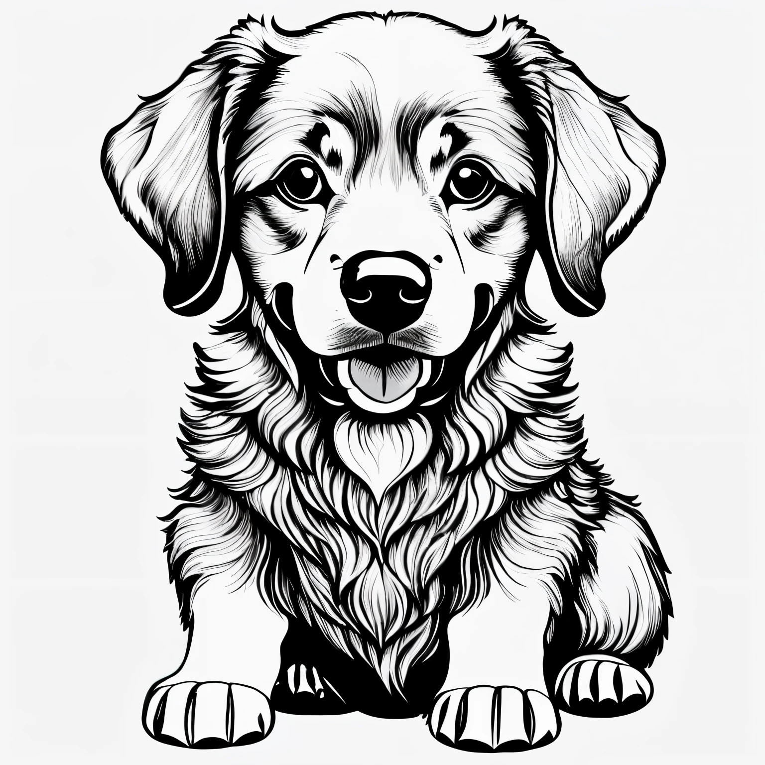 un lindo perro, ,libro de colorear, Libro para colorearAF,,