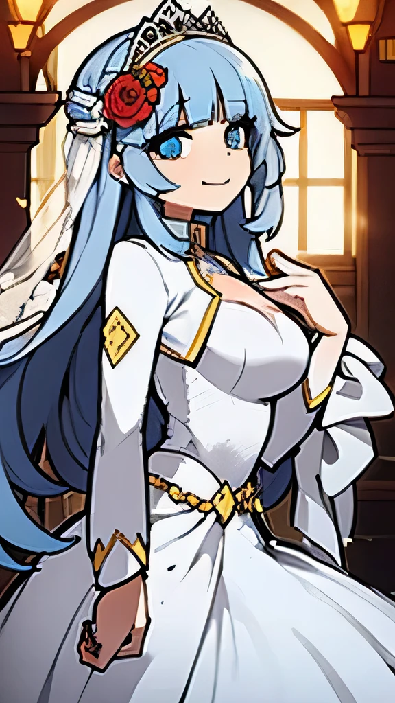 (Masterpiece, best quality, high quality, plain background:1.2) White Shinny Skin female elf, long white silver hair, yellow eyes