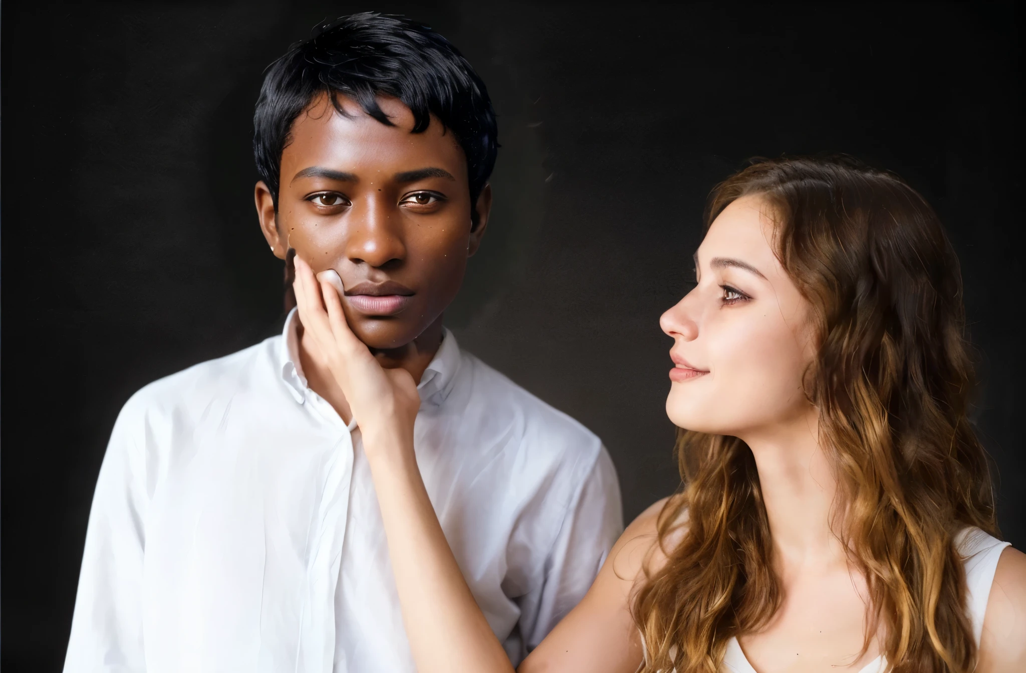 A man with short hair and dark skin color replaces the face.
(best quality,4k,8k,highres,masterpiece:1.2),ultra-detailed,(realistic,photorealistic,photo-realistic:1.37), [replacing face], [man], [short hair], [dark skin color]