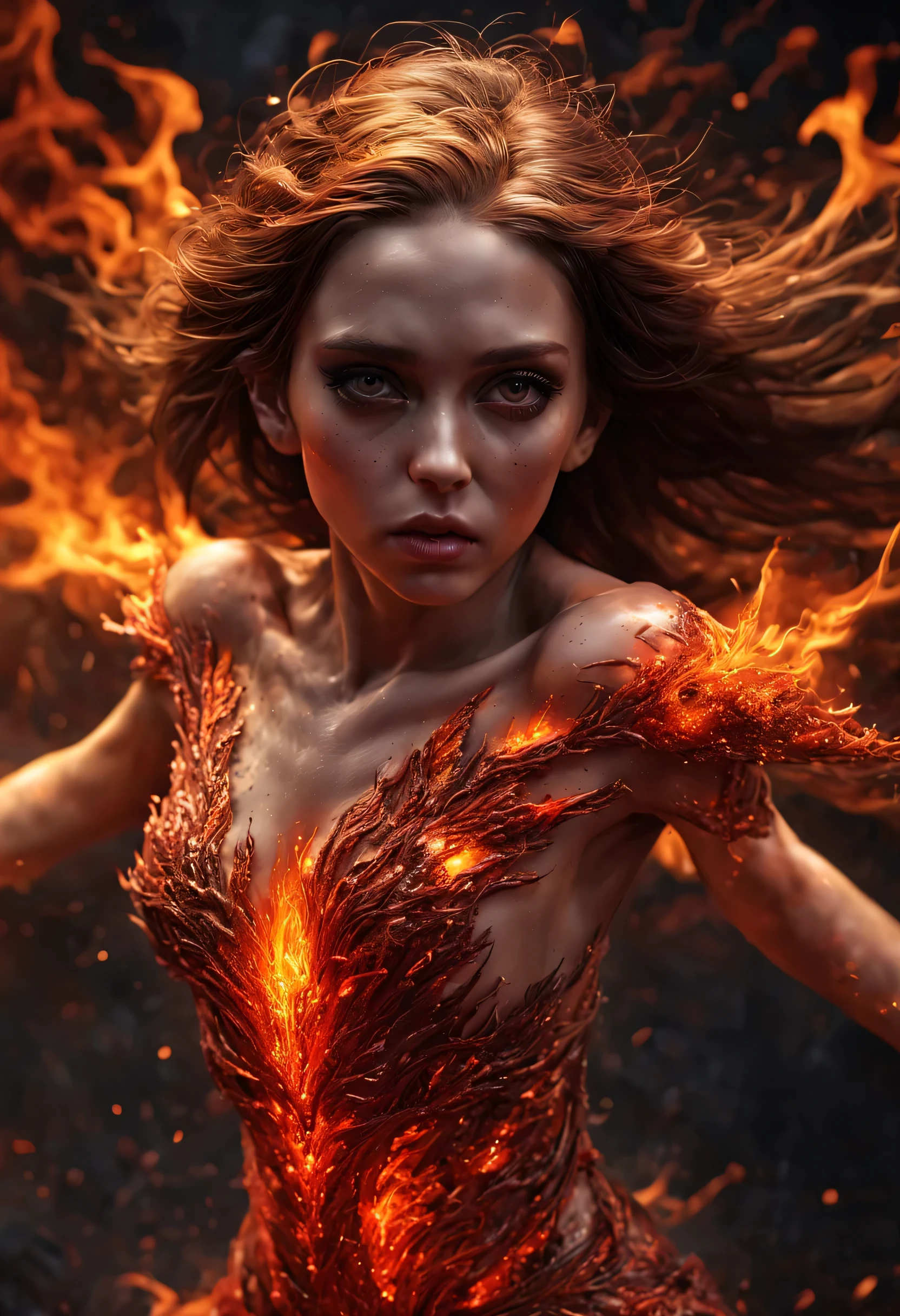 1 girl, Raw photos of beautiful faces, The spirits of hell absorb human souls., Fill it with fear, death and despair. Highly detailed, elegant, intricate details. Realistic like a 8k photo, very beautiful, high details. Received the first prize Too realistic High resolution details, highlight hdr, bright colors, ultra realistic., unreal engine, Detailed and complex environment