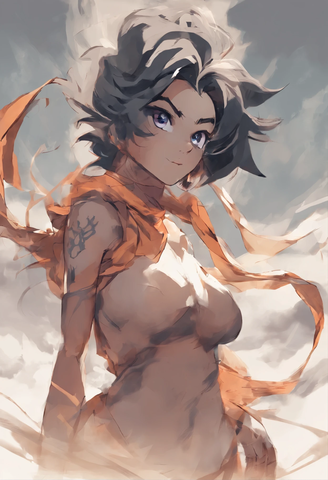 Goku version girl simple nude