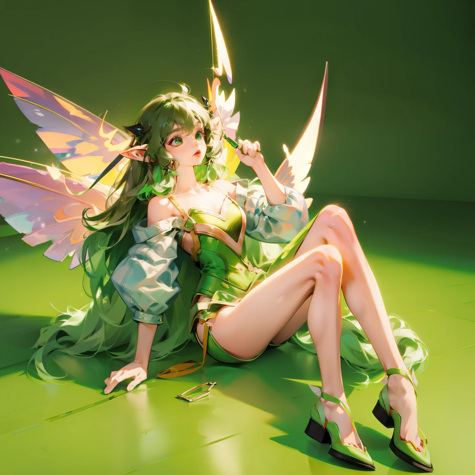 flying fairy in the sky Skinny Skinny Goddess. anorexia. Thin very very skinny thin legs, unrealistically long legs with heels.. Highest quality