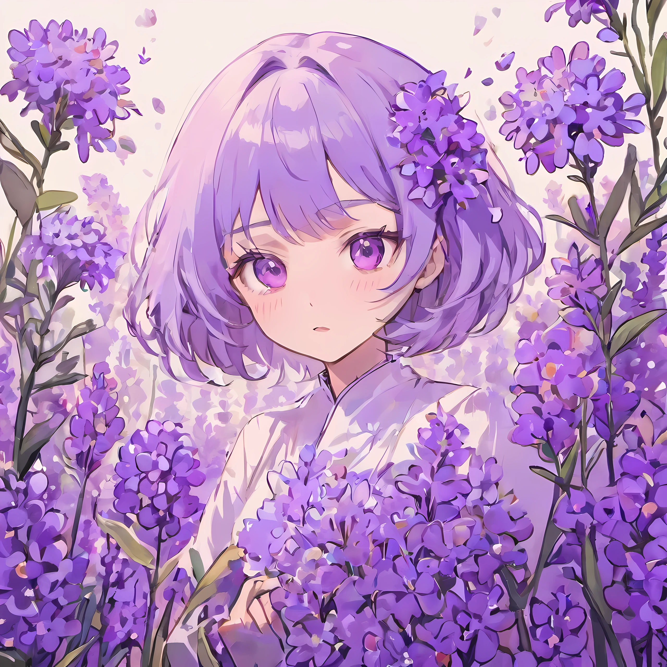 a close up of a bunch of Flores moradas on a white background, label illustration, inspirado en McKendree Long, Pegatina minimalista, Lavanda flowers, hecho de flores silvestres, flores irregulares, pegatina vectorial, Lavanda, fantasy label illustration, Flores moradas, pegatina de purpurina, con flores y plantas, lilac, flores violetas, in a cottage-style flower garden, Pegatina SVG, solo una pegatina en un fondo blanco, unique sticker in escene, no pattern, there are no more flowers around, empty background, Lavanda flower, flores lilas, flores violetas, Flores moradas 