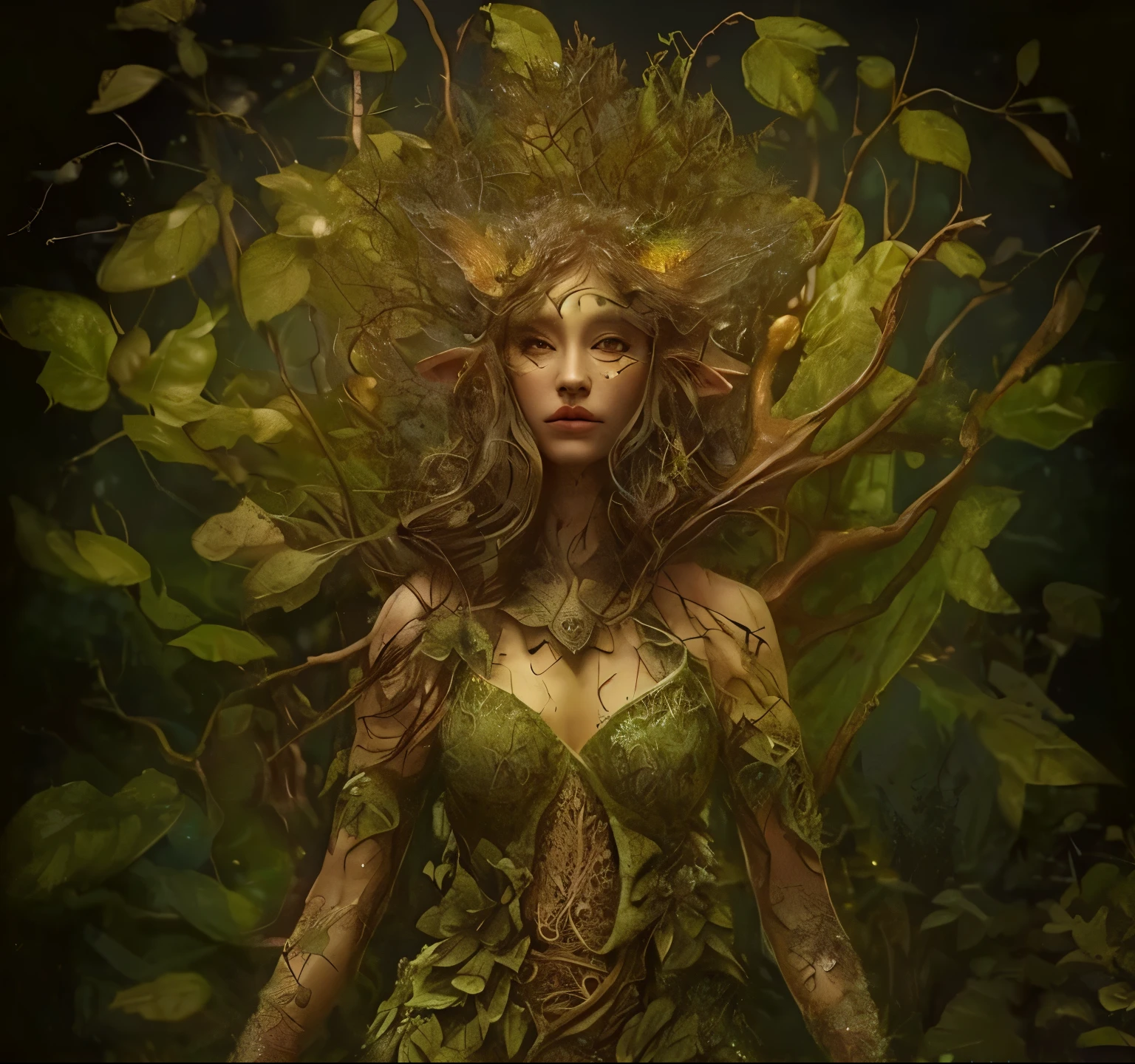 forest，Elf，fairy，Creative illustration
