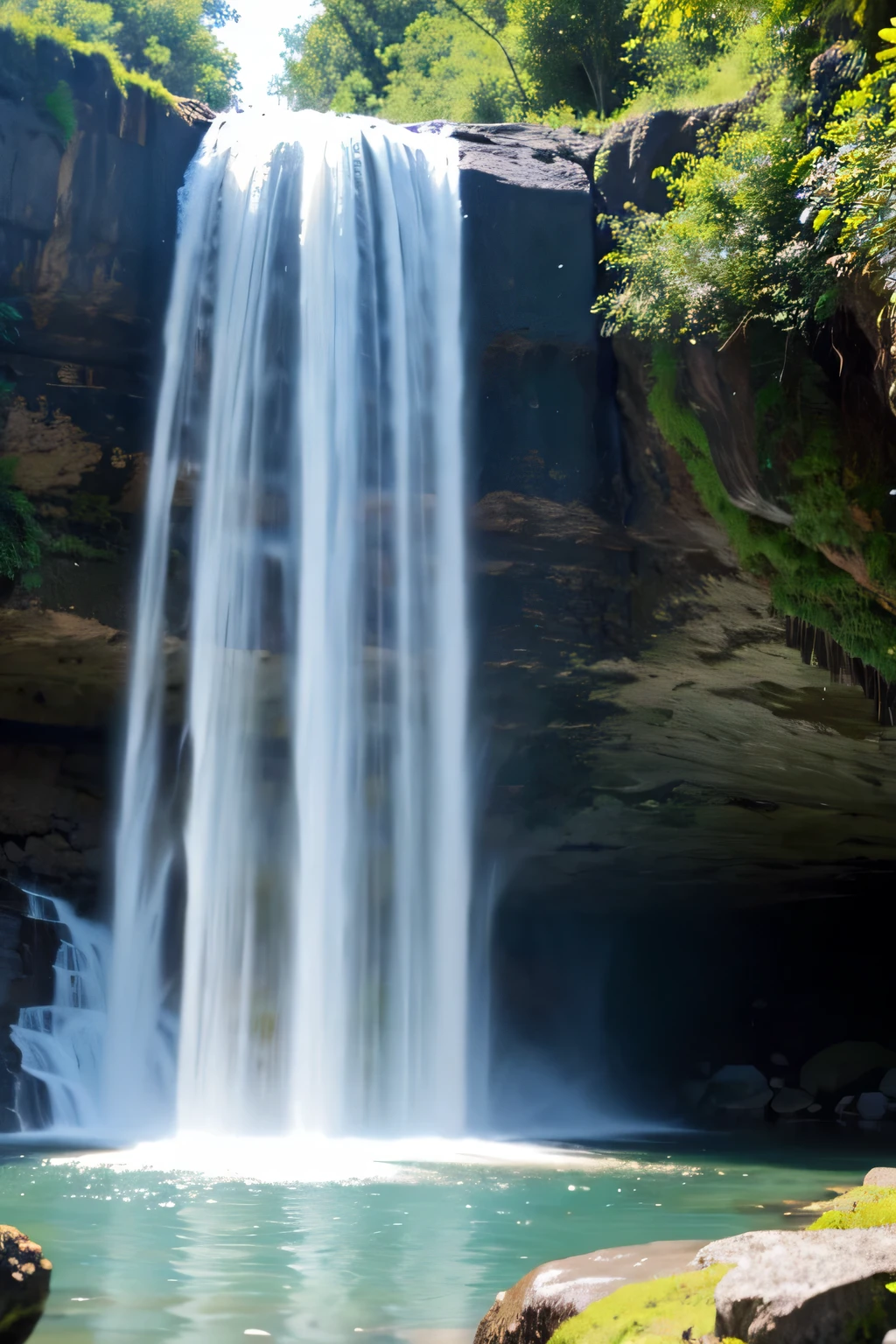 Close-up of the waterfall， best quality，masterpiece，（pastel colors：1.2）