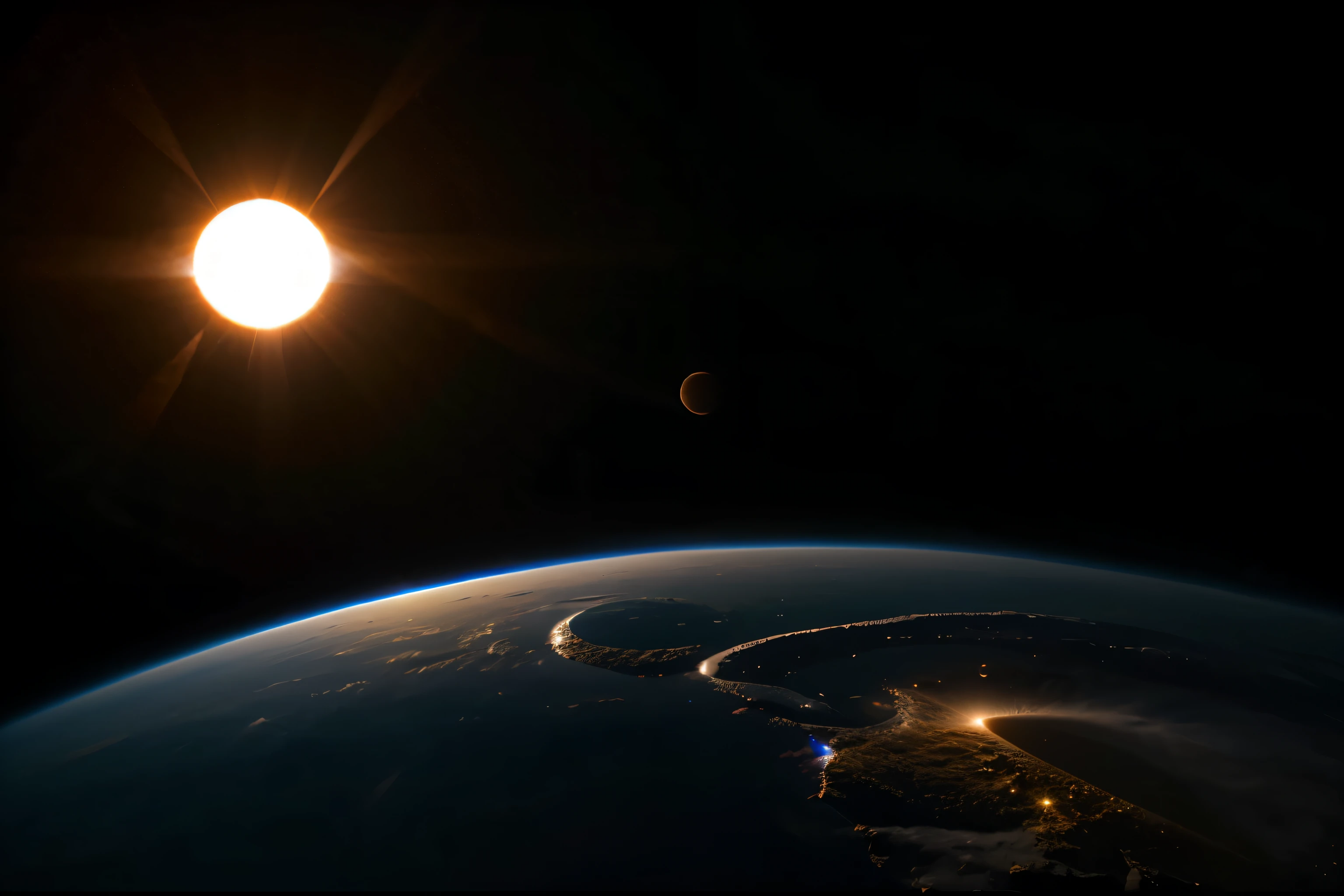 solar eclipse: When the moon passes between the sun and the earth, Blocks out some or all of the sun's rays..