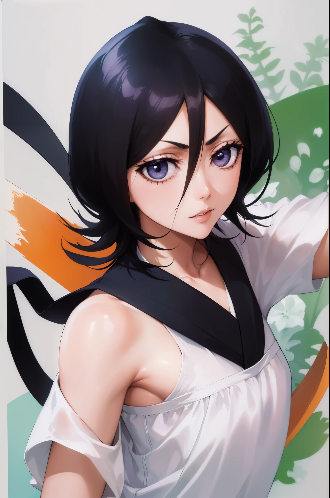 (obra de arte:1.3),(altamente detalhado:1.3),(high resolution:1.1),melhor qualidade,ultra-detalhe, Rukia Kuchiki