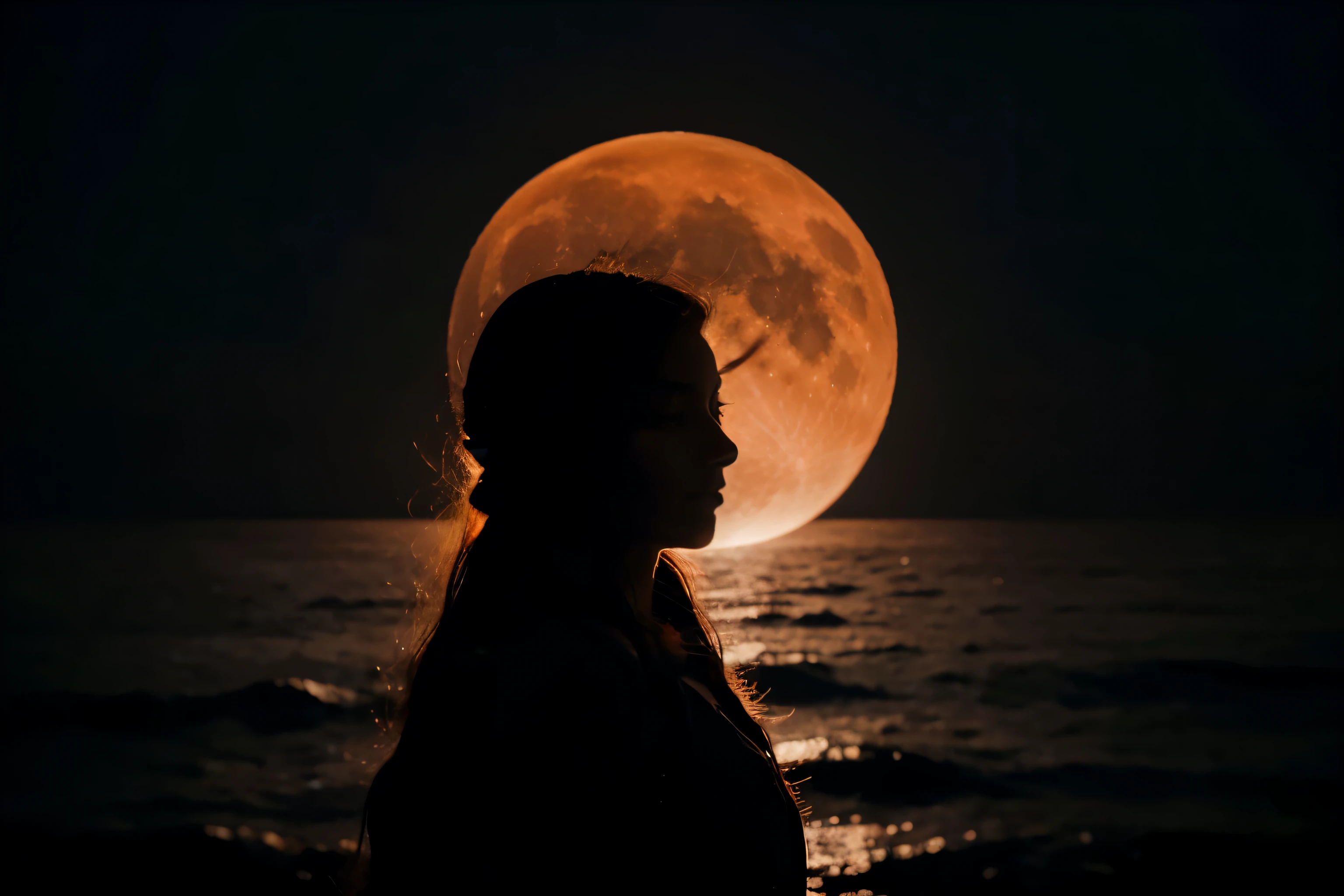 During a total lunar eclipse, เงาของโลกทำให้เกิดสีแดงบนmoon. moon, Shining faintly in the night sky, They appear as mysterious and fascinating celestial bodies.. This extraordinary picture, Whether captured with a photograph or painted on canvas., เผยให้เห็นความงามอันบริสุทธิ์ของmoon. พื้นผิวของmoonเป็นลายหินอ่อนด้วยเฉดสีแดงเข้มและส้มเขียวหวาน, Shining a mesmerizing light across the dark sky.. This picture radiates an otherworldly aura., It enchants viewers with the mesmerizing dance of light and shadow in the universe..