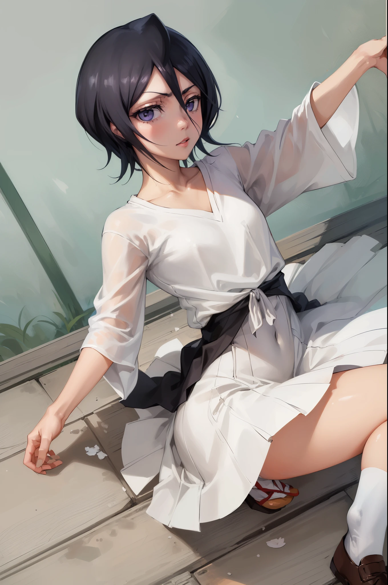 (obra de arte:1.3),(altamente detalhado:1.3),(high resolution:1.1),melhor qualidade,ultra-detalhe, Rukia Kuchiki