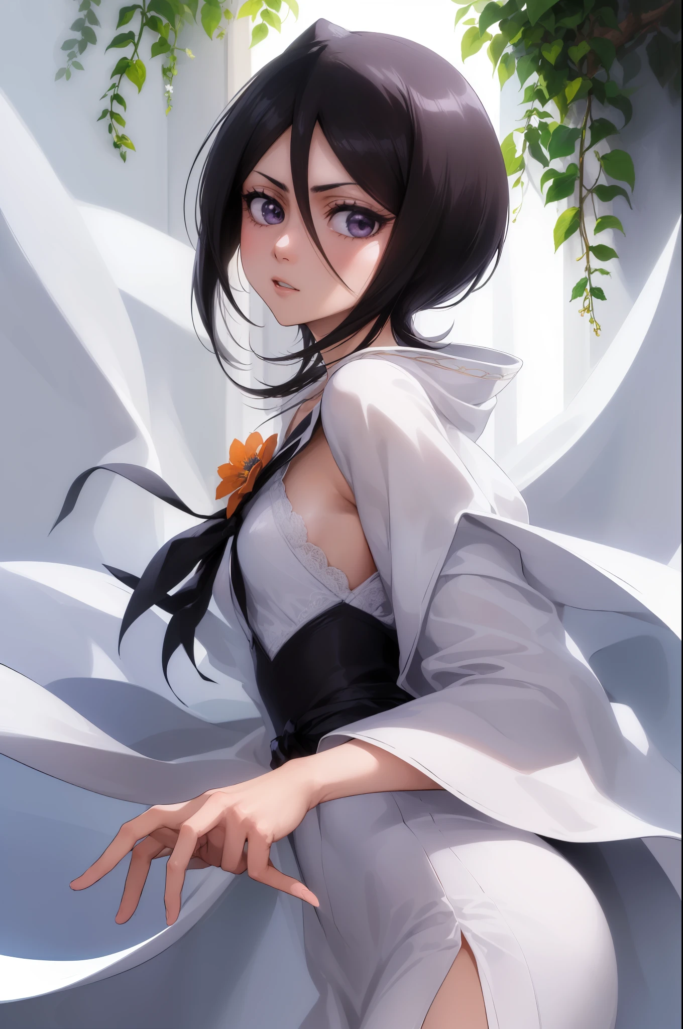 (obra de arte:1.3),(altamente detalhado:1.3),(high resolution:1.1),melhor qualidade,ultra-detalhe, Rukia Kuchiki