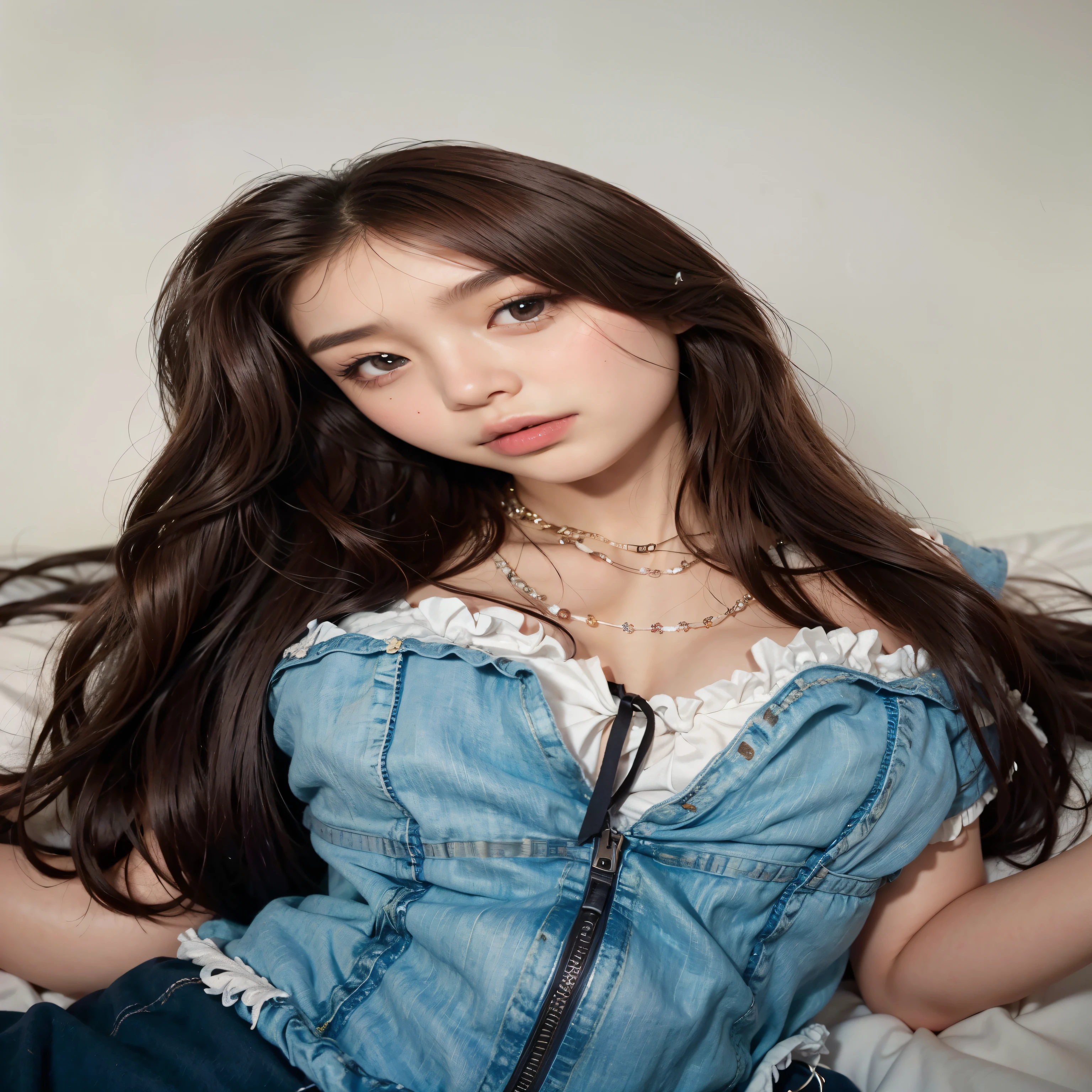 un primer plano de una mujer que llevaba un vestido de mezclilla y perlas, portrait of Jossi de Blackpink, tzuyu de dos veces, bae suzy, Parque Roseanne de Blackpink, Jennie rosa negra, jinyoung shin, Jossi de Blackpink, Lalisa Manobal, heonhwa choe, aparcar desde-min, retrato de jisoo blackpink, Jisoo de Blackpink, hermosa mujer surcoreana