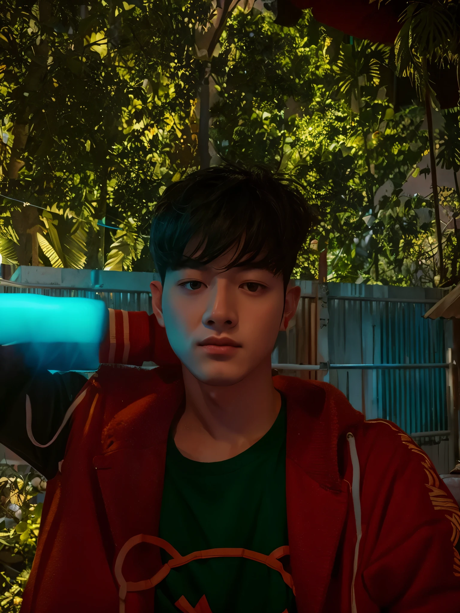 The Arafed man sat on the sofa，Wear a jacket, Anime style mixed with Fujifilm, inspired by Liam Wong, photorealistic art style, editorial photograph, shinji, [ Digital art ]!!, [ Realistic photography ], inspired by Yanjun Cheng, Cai Xukun, photo style of shawn paul tan, valentine, Anime. Soft lighting, profile shot, Shin Jinying