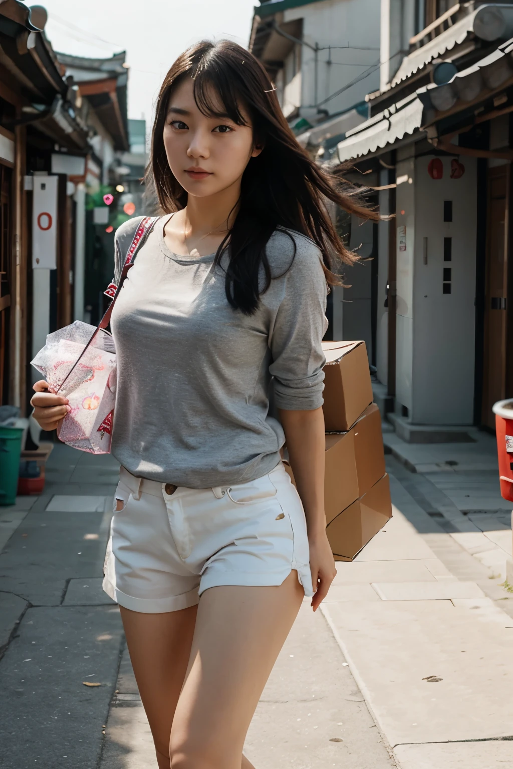 Korean girl moving