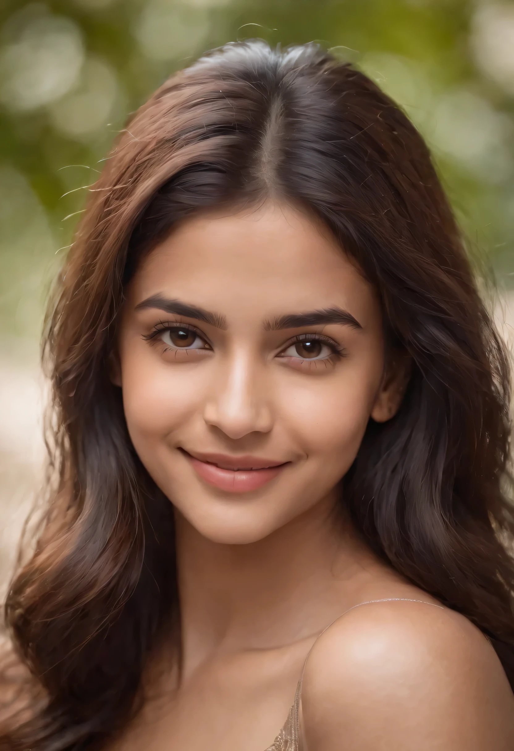 1girl, indian, brown eyes, smiling