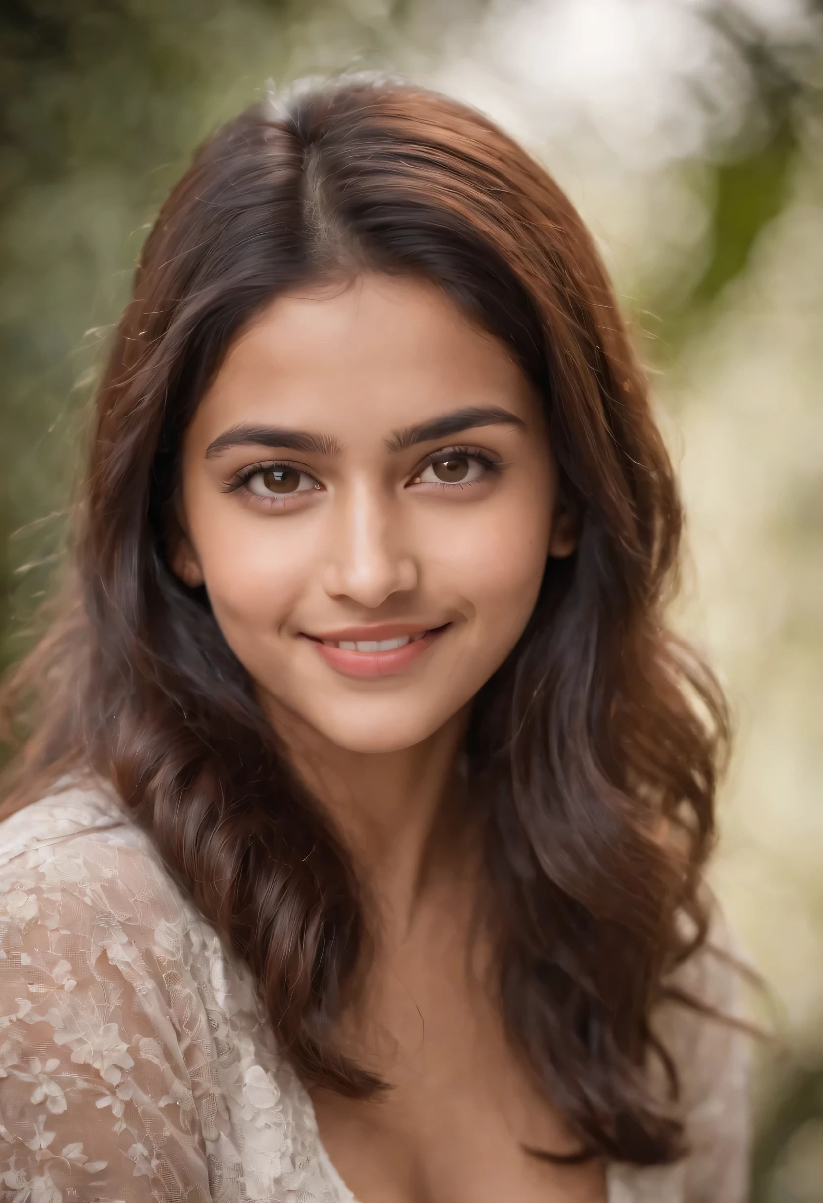 1girl, indian, brown eyes, smiling