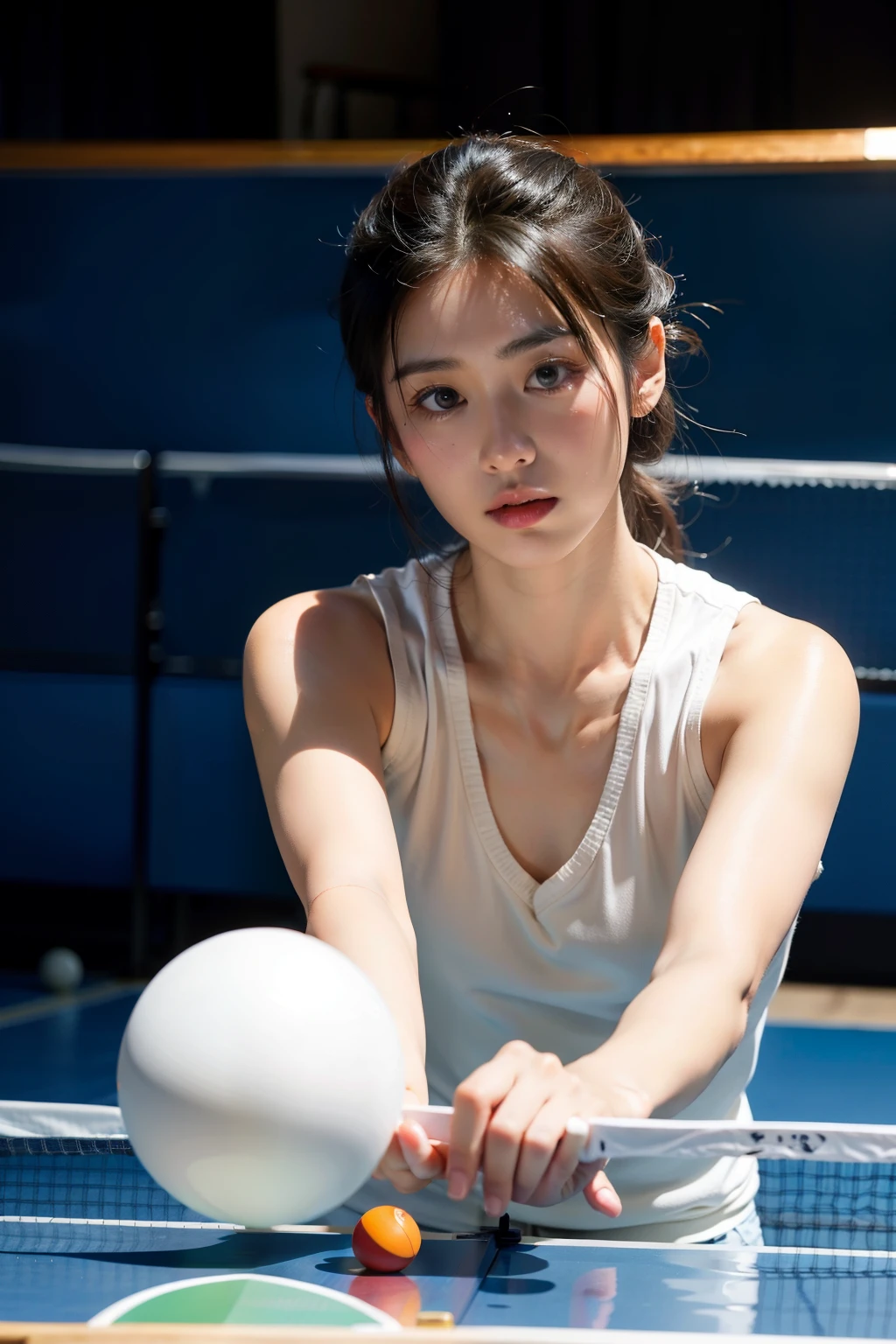 Japanese，Playing table tennis，，eyes are big，The skin is very white，Don't be sexy，Be cool and handsome