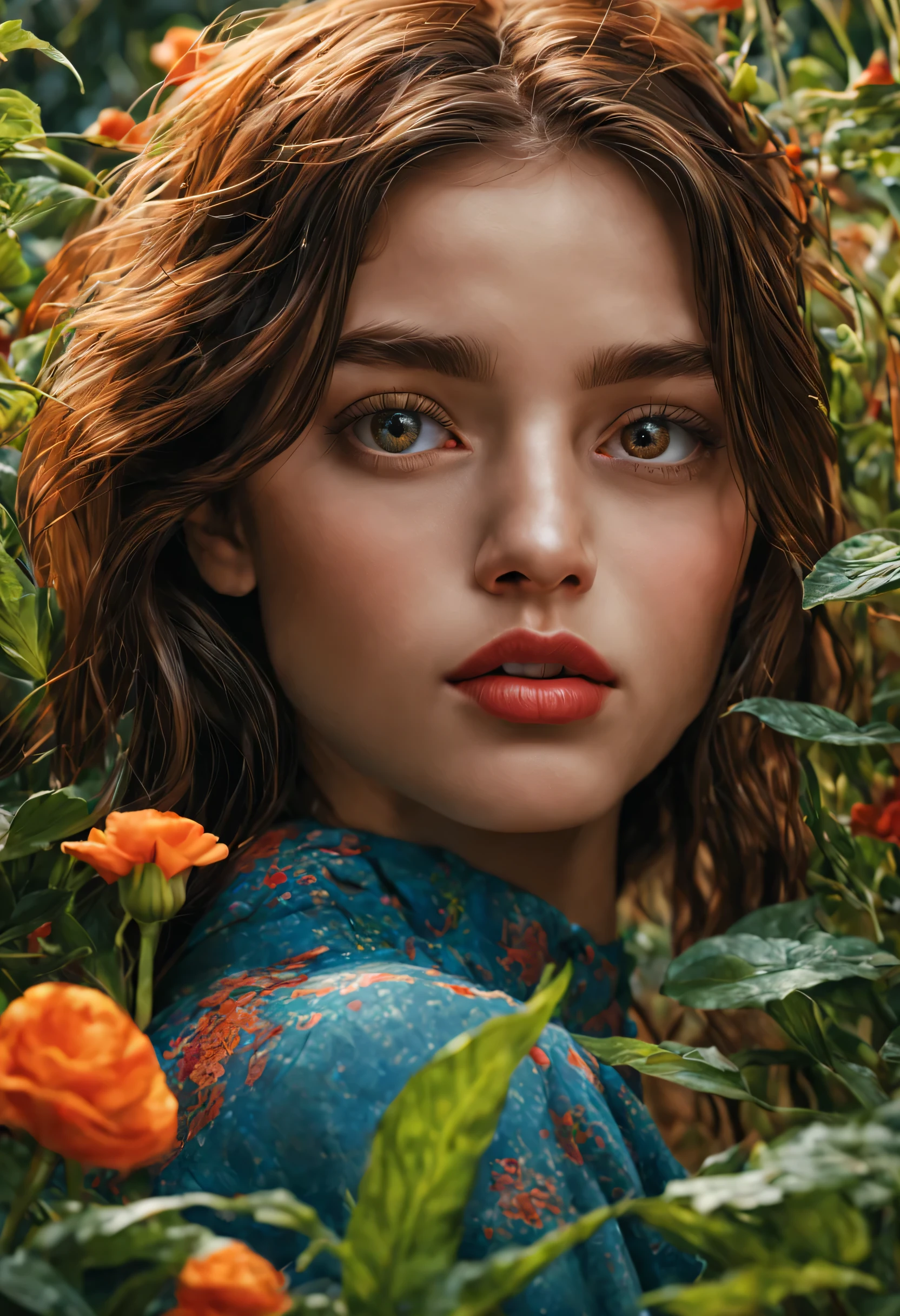 An insanely detailed, hyper-realistic masterpiece in ultra-high resolution (best quality, 8k, highres, masterpiece:1.2). The artwork depicts a vibrant and visually stunning scene inspired by the (2010s Internet) style. The main subject of the painting is a girl with beautiful, detailed eyes, intricate features, and captivating expression. She is surrounded by a breathtaking garden filled with vibrant flowers and lush greenery.
The girl's eyes are mesmerizing, with every intricate detail carefully depicted, emphasizing their depth and beauty. Her lips are also exquisitely portrayed, with a subtle hint of a smile that adds to the overall charm of the artwork. The artist has paid meticulous attention to every aspect of the girl's face, ensuring a lifelike representation.
The scene is bathed in vibrant colors, with a rich and diverse palette that enhances the overall visual impact. The colors are meticulously chosen to create a sense of harmony and convey the artist's vision. The lighting, inspired by studio lighting techniques, is expertly crafted, adding depth and dimension to the entire composition.
The attention to detail in this artwork is astonishing. Every aspect of the girl's appearance, from her perfectly styled hair to the intricate textures of her clothing, is rendered with precision and care. The artist has embraced an ultra-detailed approach, capturing every nuance and texture flawlessly.
The style of the artwork is rooted in hyper-realism, with a strong emphasis on recreating reality with utmost accuracy. It reflects the influence of the (2010s Internet) aesthetic, characterized by vibrant colors, dynamic compositions, and a fusion of digital and traditional art techniques.
To achieve the highest level of realism, the artist has employed the latest technology and techniques, resulting in an image that is indistinguishable from a photograph. The level of sharpness and focus is remarkable, allowing viewers to appreciate even the finest details of the artwork.
Overall, this hyper-realistic masterpiece combines technical skill and artistic vision to create a visually stunning and emotionally captivating piece. The use of vibrant colors, sharp focus, and ultra-detailed rendering transports viewers into a world of beauty and wonder, immersing them in a unique artistic experience.