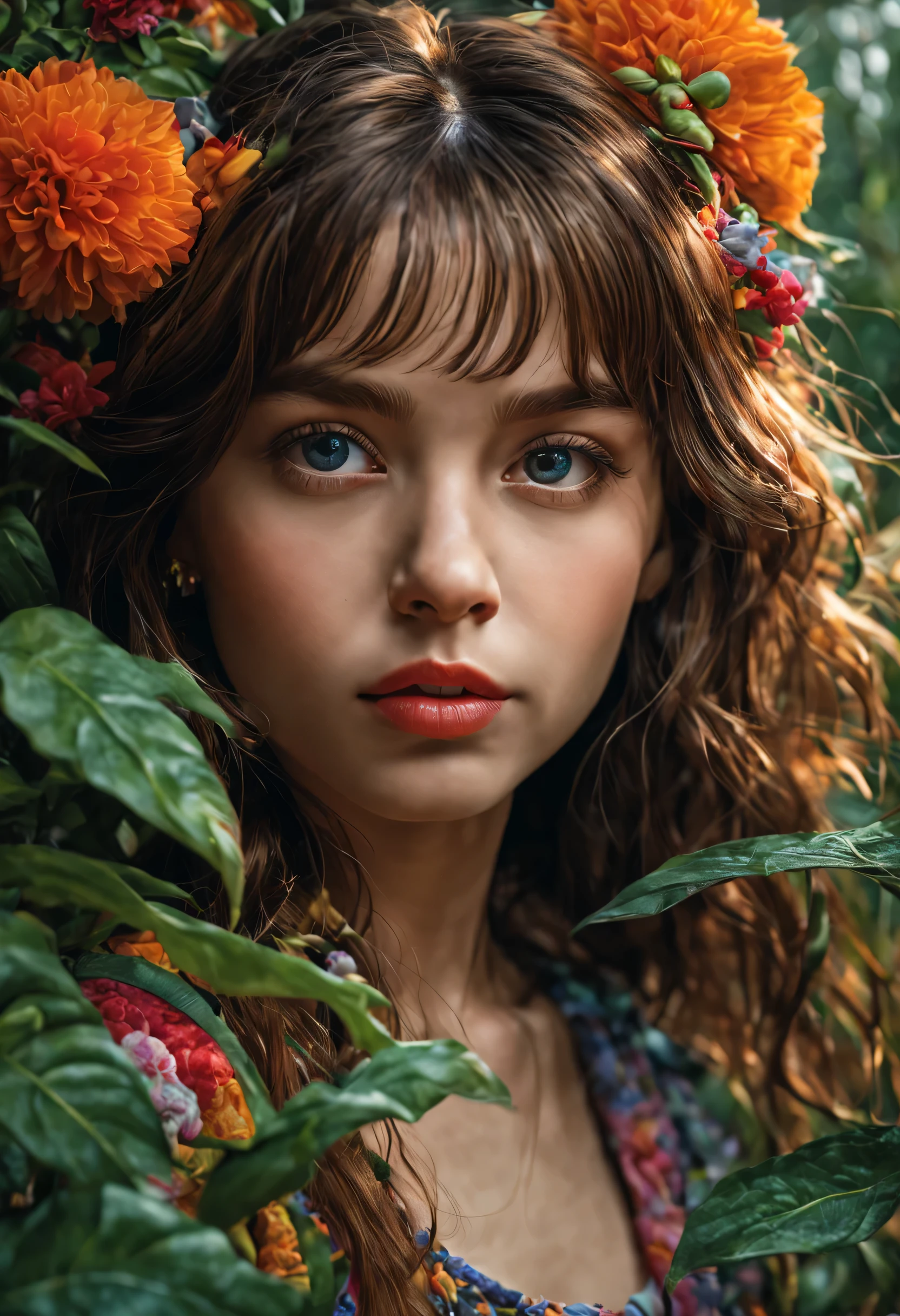 An insanely detailed, hyper-realistic masterpiece in ultra-high resolution (best quality, 8k, highres, masterpiece:1.2). The artwork depicts a vibrant and visually stunning scene inspired by the (2010s Internet) style. The main subject of the painting is a girl with beautiful, detailed eyes, intricate features, and captivating expression. She is surrounded by a breathtaking garden filled with vibrant flowers and lush greenery.
The girl's eyes are mesmerizing, with every intricate detail carefully depicted, emphasizing their depth and beauty. Her lips are also exquisitely portrayed, with a subtle hint of a smile that adds to the overall charm of the artwork. The artist has paid meticulous attention to every aspect of the girl's face, ensuring a lifelike representation.
The scene is bathed in vibrant colors, with a rich and diverse palette that enhances the overall visual impact. The colors are meticulously chosen to create a sense of harmony and convey the artist's vision. The lighting, inspired by studio lighting techniques, is expertly crafted, adding depth and dimension to the entire composition.
The attention to detail in this artwork is astonishing. Every aspect of the girl's appearance, from her perfectly styled hair to the intricate textures of her clothing, is rendered with precision and care. The artist has embraced an ultra-detailed approach, capturing every nuance and texture flawlessly.
The style of the artwork is rooted in hyper-realism, with a strong emphasis on recreating reality with utmost accuracy. It reflects the influence of the (2010s Internet) aesthetic, characterized by vibrant colors, dynamic compositions, and a fusion of digital and traditional art techniques.
To achieve the highest level of realism, the artist has employed the latest technology and techniques, resulting in an image that is indistinguishable from a photograph. The level of sharpness and focus is remarkable, allowing viewers to appreciate even the finest details of the artwork.
Overall, this hyper-realistic masterpiece combines technical skill and artistic vision to create a visually stunning and emotionally captivating piece. The use of vibrant colors, sharp focus, and ultra-detailed rendering transports viewers into a world of beauty and wonder, immersing them in a unique artistic experience.