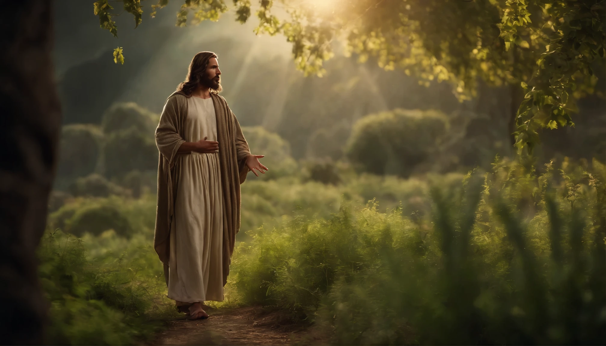 Jesus Christ in garden of Eden ancient