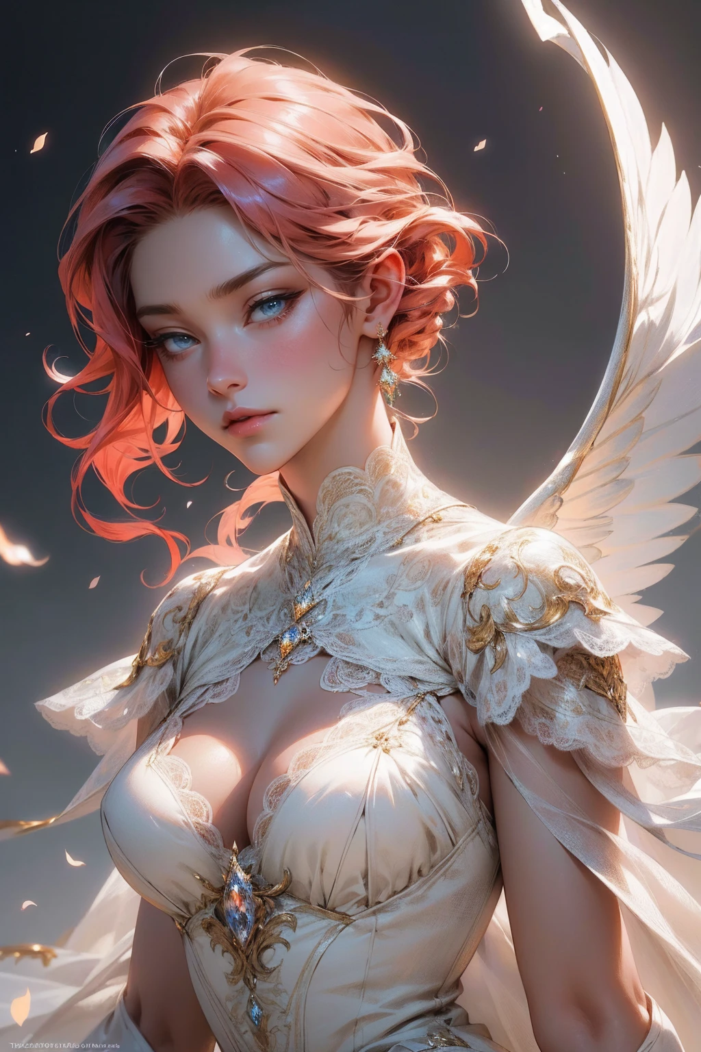 {-erro_de_anatomia:1.0}(best quality,4k,8k,highres,masterpiece:1.2), ultra-detailed, (realistic,photorealistic,photo-realistic:1.37), mature milf, illyasviel von einzbern, redhead hair, full body, vibrant colors, glowing skin, mesmerizing eyes, elegant pose, enchanting background, delicate lace dress, surreal lighting, ethereal atmosphere, mystical aura, intricate details, artistic medium, digital illustration, fantasy, anime , mouth closed. Different posture , dynamic poses, mouth closed. Different posture, backwards, with chin resting on shoulder. Perfect fingers. Looking ahead, crystal eyes, delicate smile, upper body